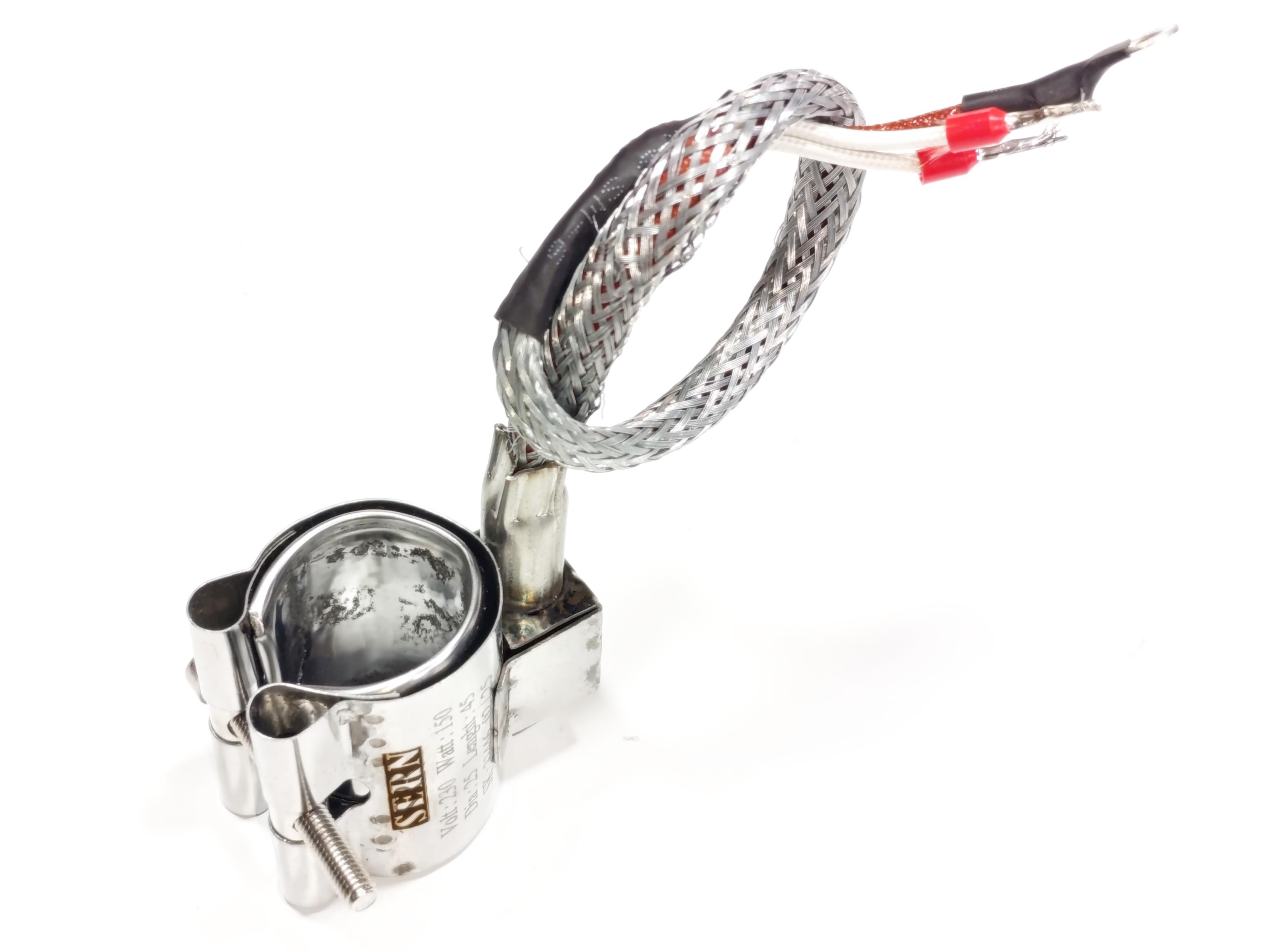 Kelepçe Meme Rezistans 25mm Çap-45mm Boy-150W-230V Zırhlı Kablolu