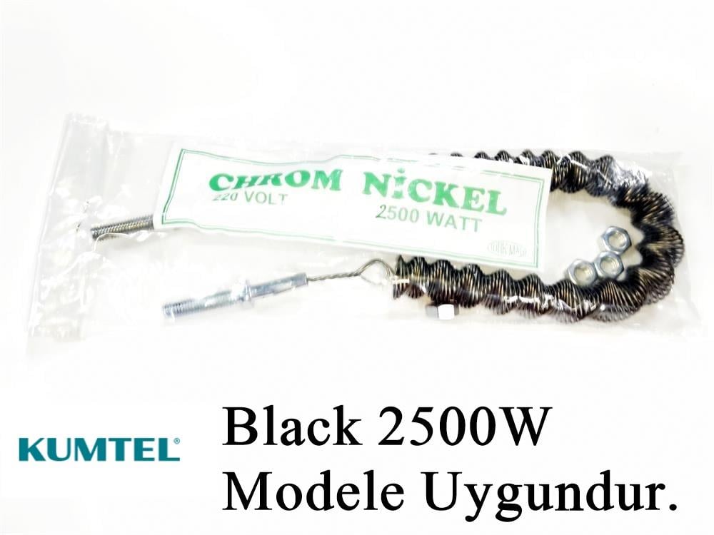 Kumtel Black 2500W Modele Uyumlu 2500W İnfrared Soba Isıtıcı Rezistans Teli (Yatay) 