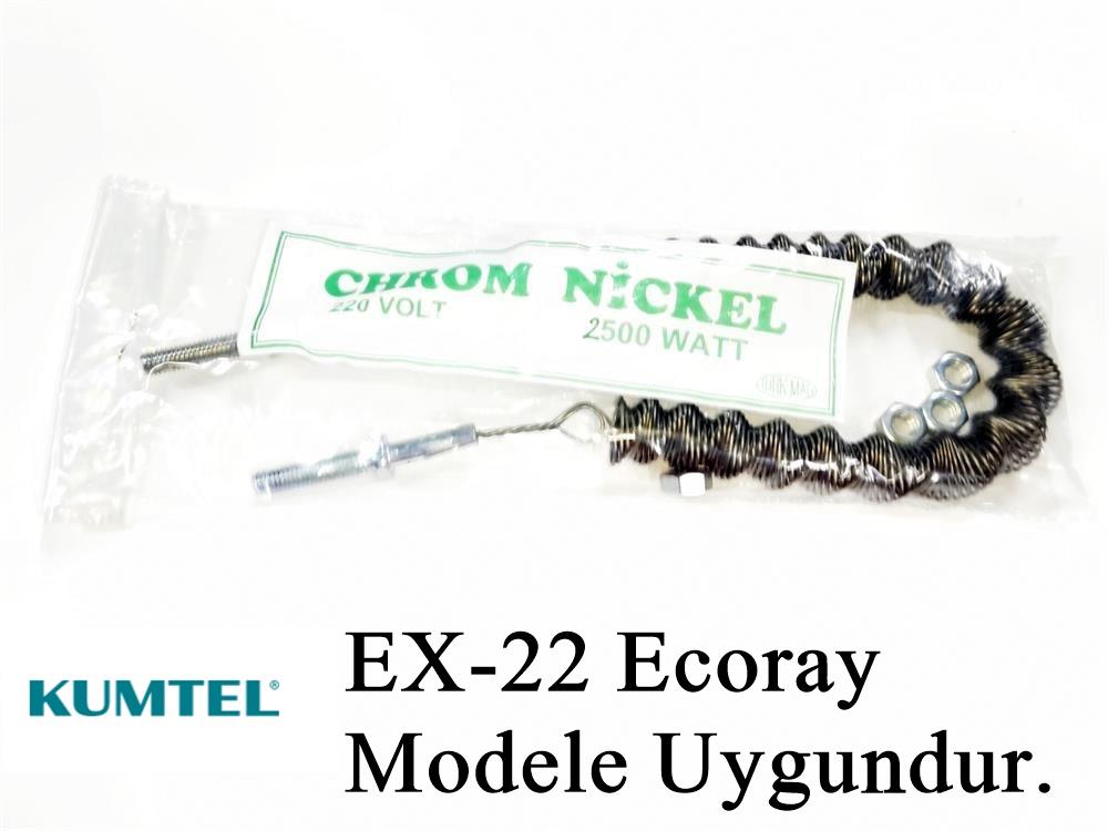 Kumtel EX-22 Ecoray 2200W Modele Uyumlu 2500W İnfrared Soba Isıtıcı Rezistans Teli (Yatay) 