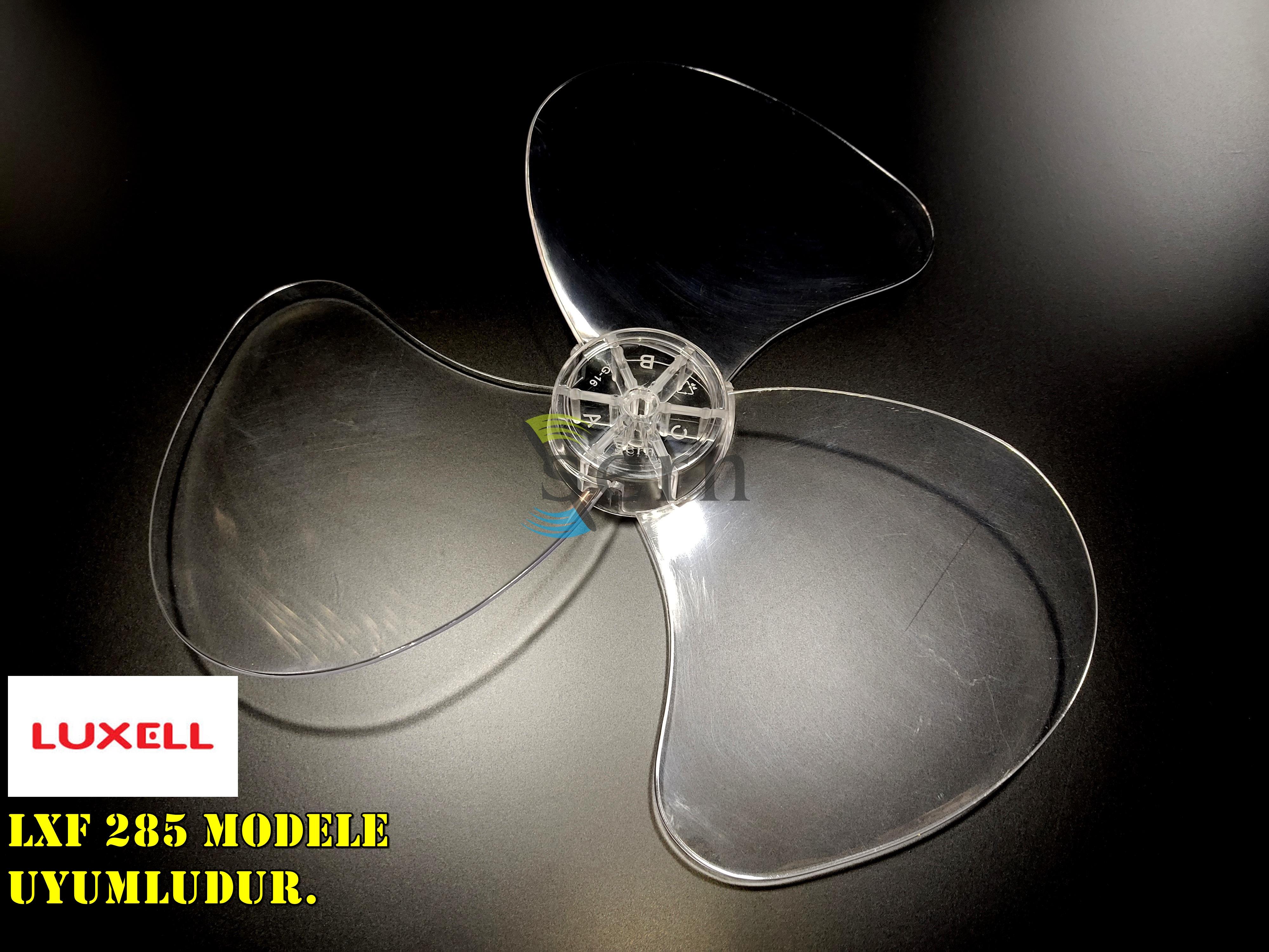 Luxell LXF 285 Modele Uyumlu Vantilatör Pervanesi  3 kanat 36cm Sert 16inç Şeffaf