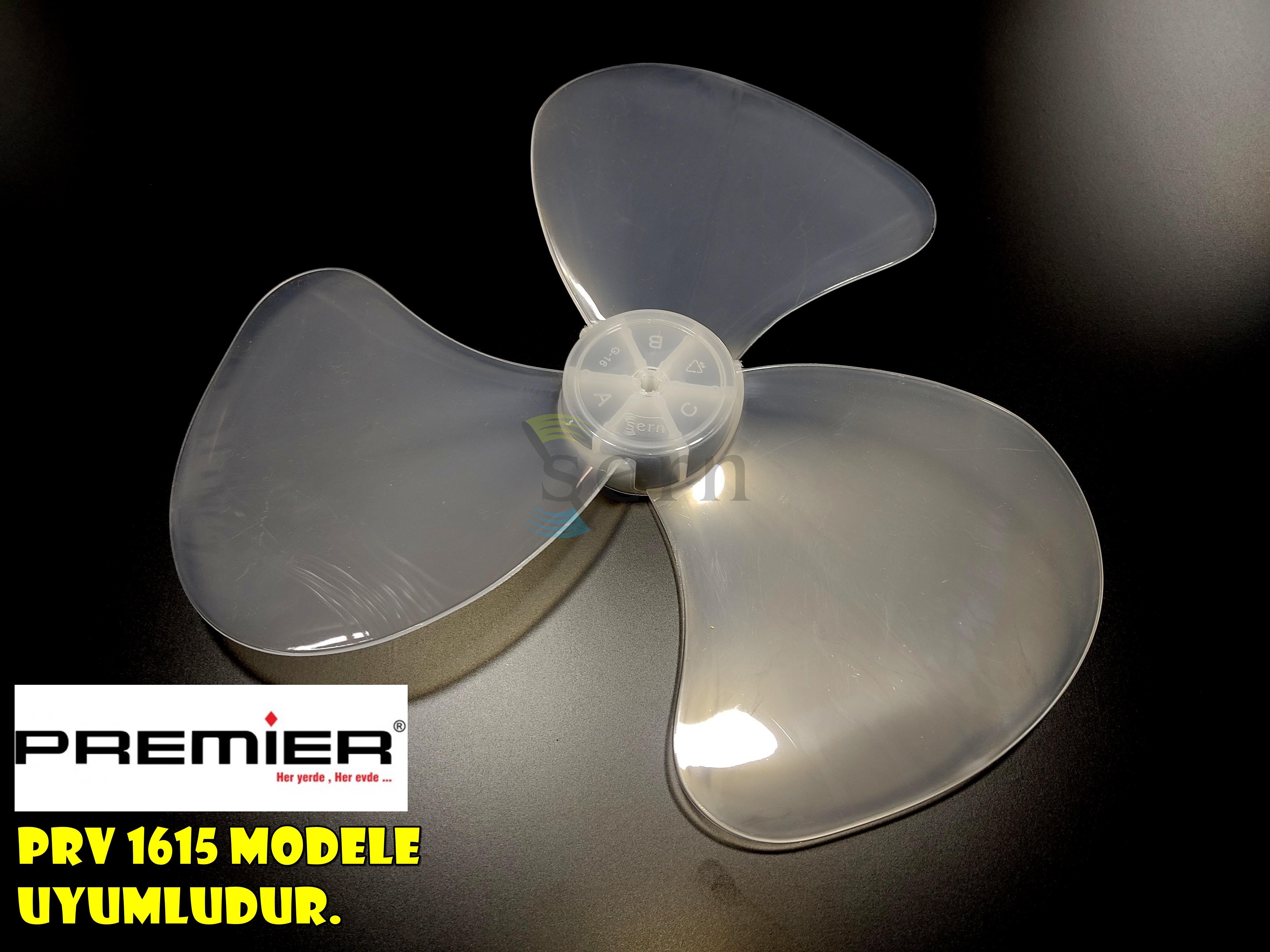 Premier PRV 1615 Modele Uyumlu Vantilatör Pervanesi 3 kanat 16inç 36cm Yumuşak Esnek 