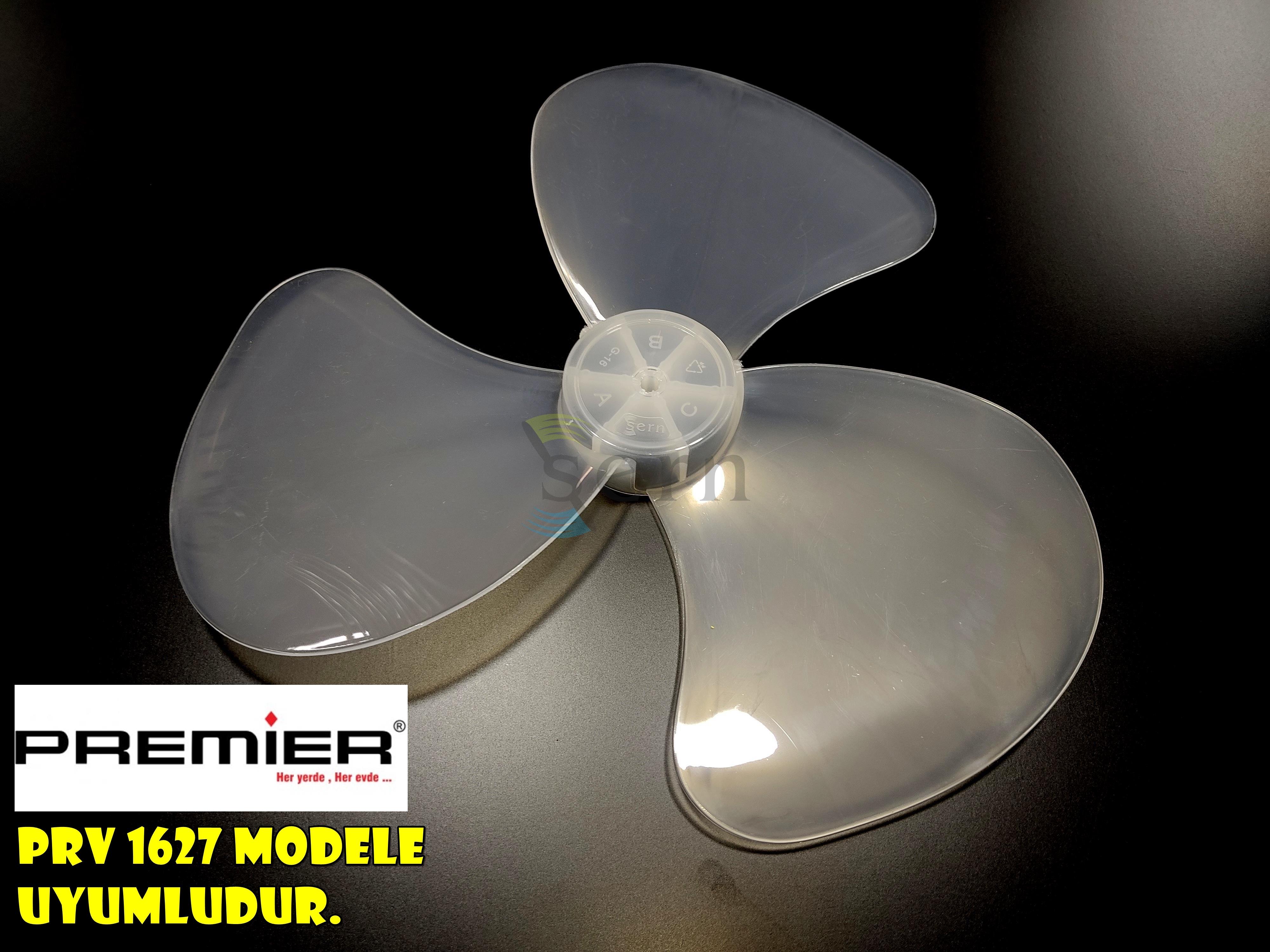 Premier PRV 1627 Modele Uyumlu Vantilatör Pervanesi 3 kanat 16inç 36cm Yumuşak Esnek 