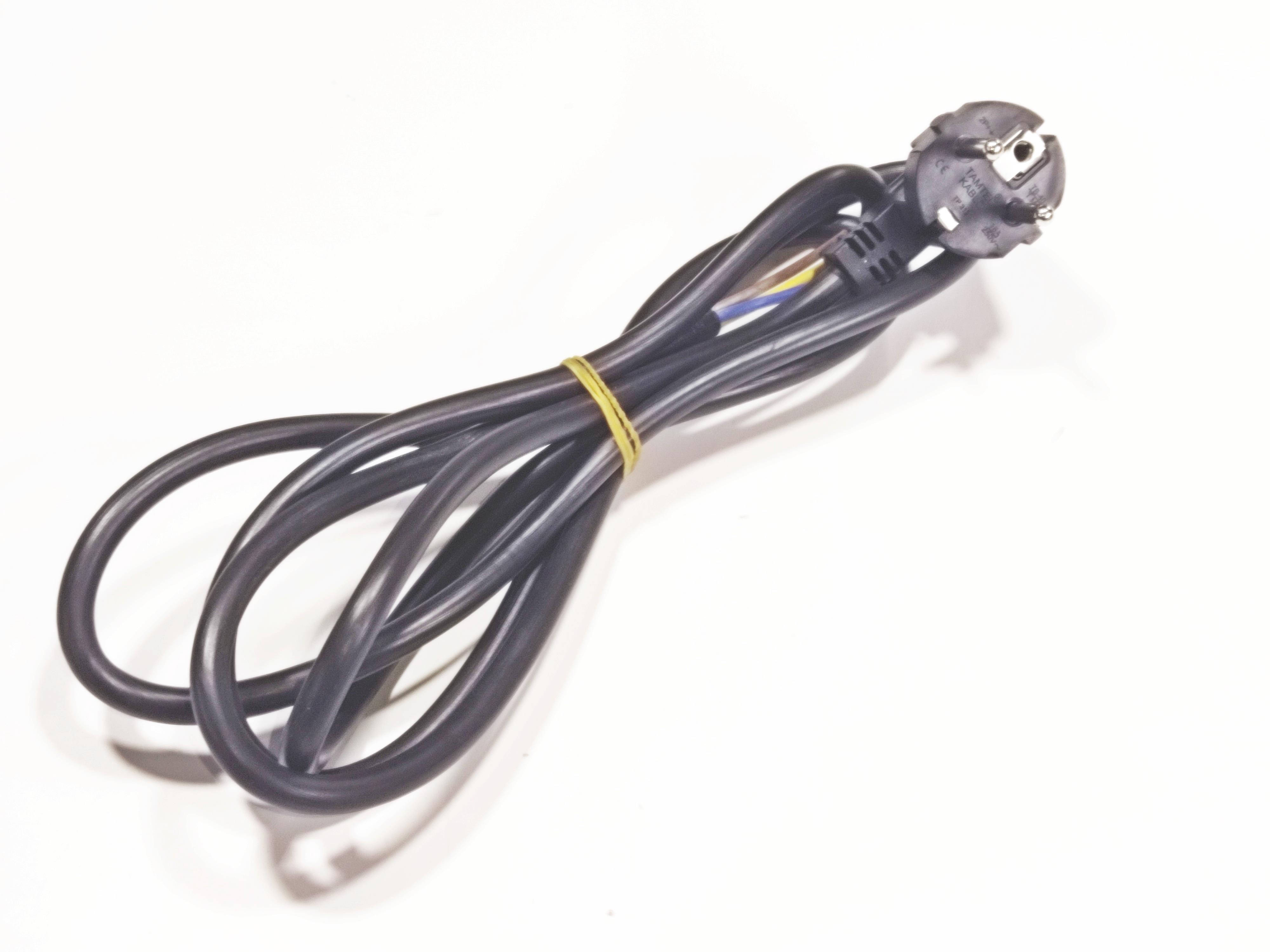 Semaver, Tost Makinesi,Fritöz ve Fırın Enerji Kablosu 2mt 3x1,5mm Siyah Renk