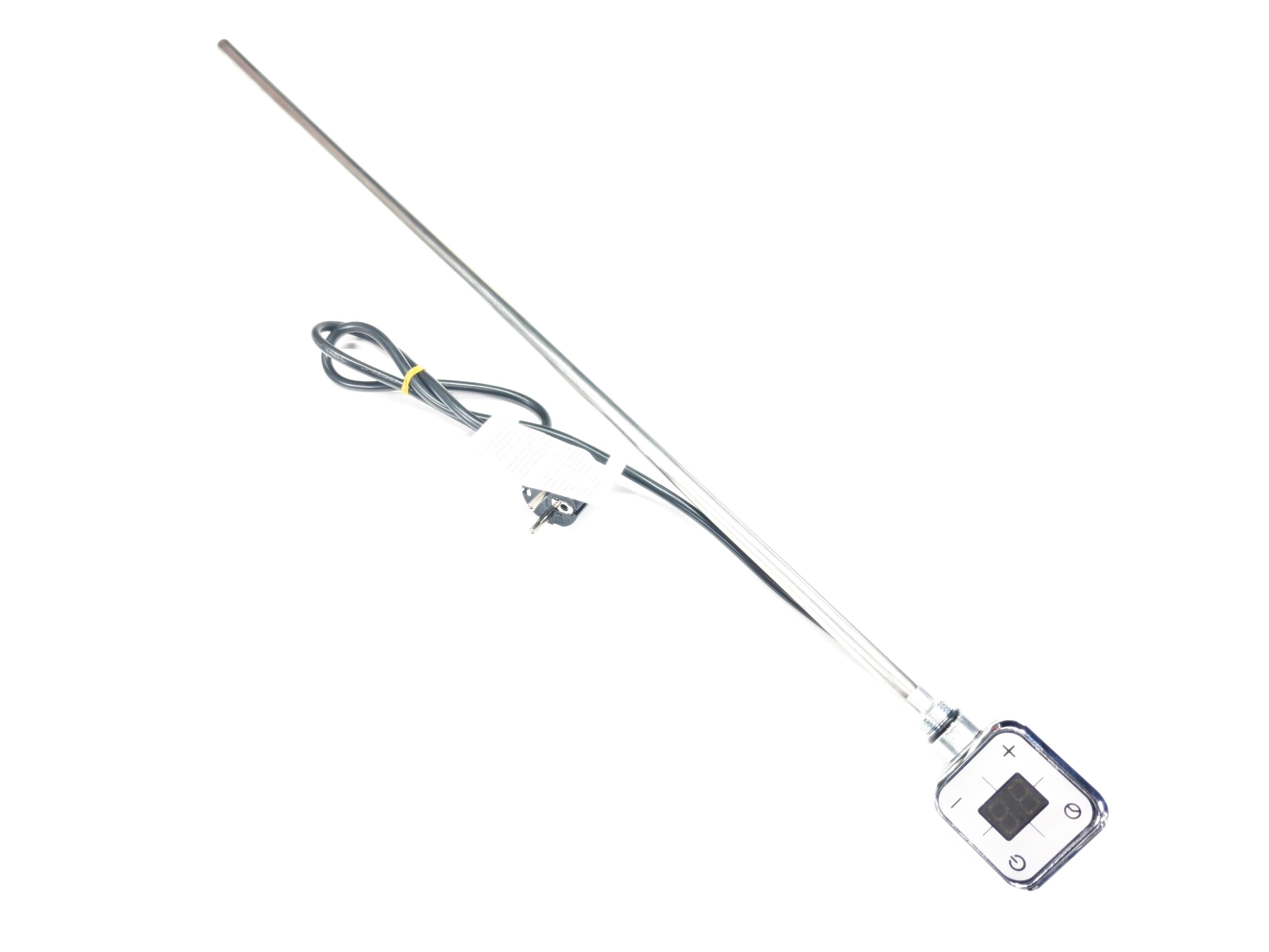 Sern 1000W Krom Renk Kare Dijital HP013 Model Havlupan Isıtıcı Rezistans 230V L:720mm 1/2'' (Yarım Parmak)