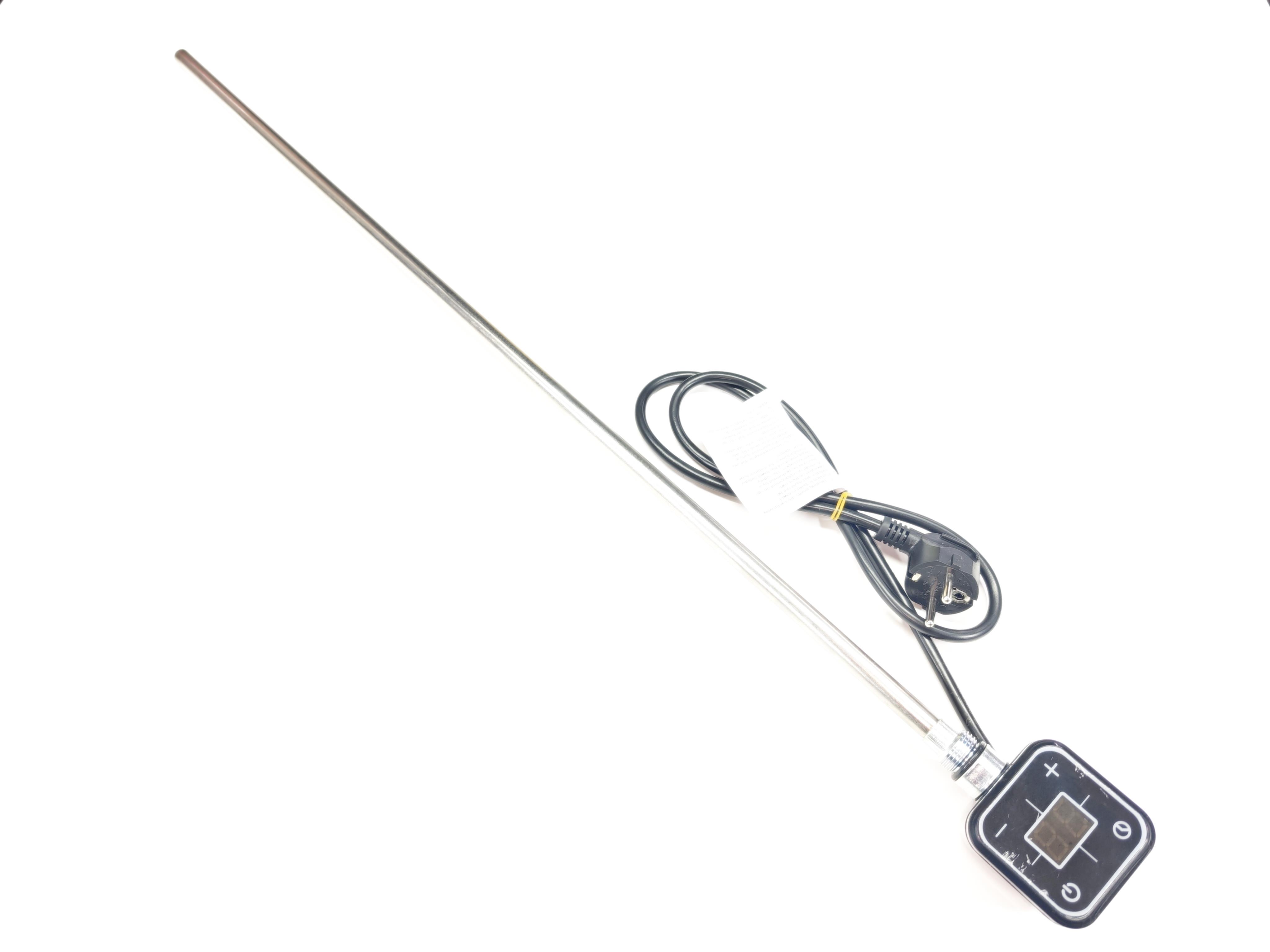 Sern 1000W Siyah Renk Kare Dijital HP013 Model Havlupan Isıtıcı Rezistans 230V L:720mm 1/2'' (Yarım Parmak)