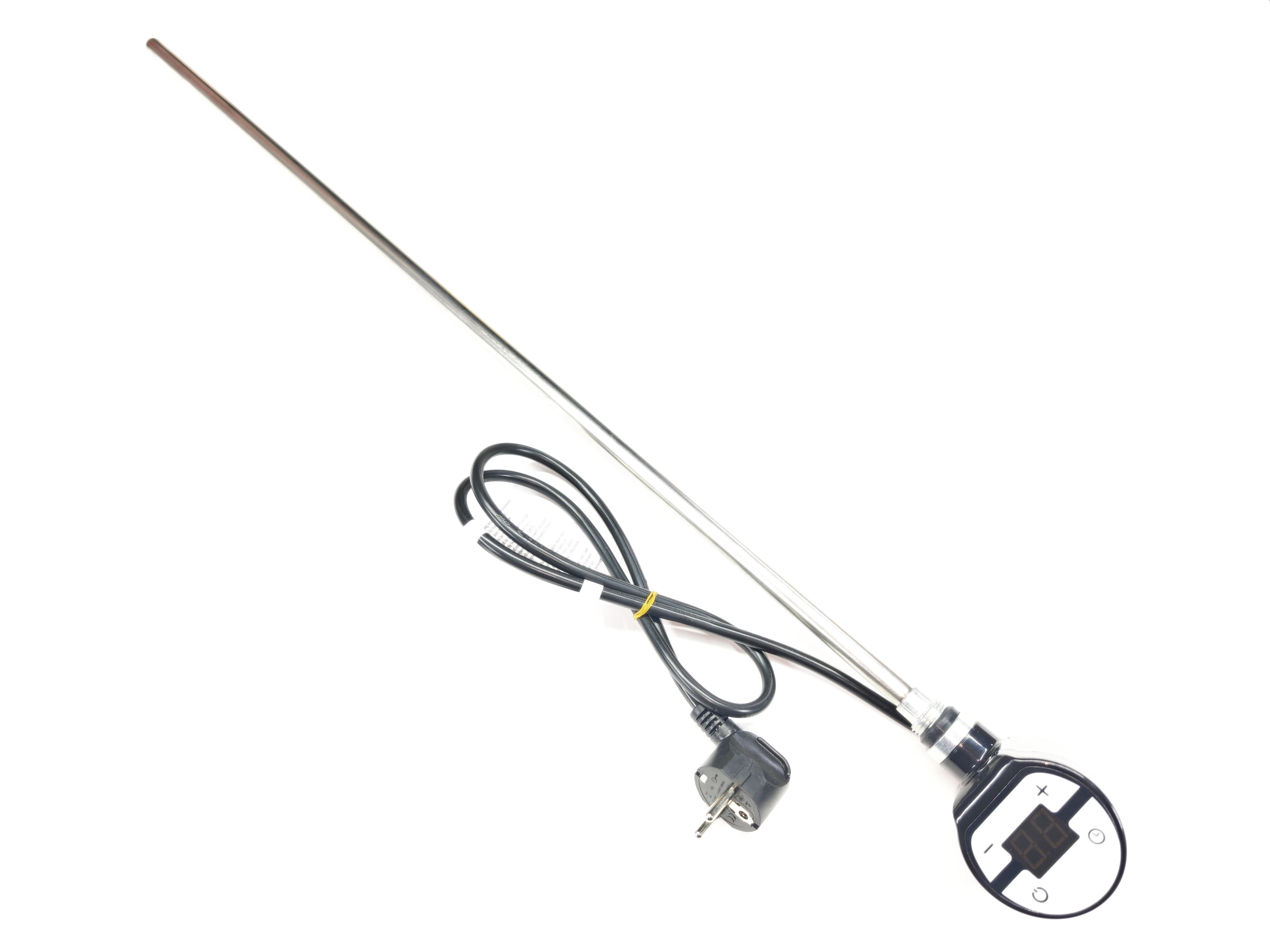 Sern 1000W Siyah Renk Yuvarlak Dijital HP015 Model Havlupan Isıtıcı Rezistans 230V L:720mm 1/2'' (Yarım Parmak)