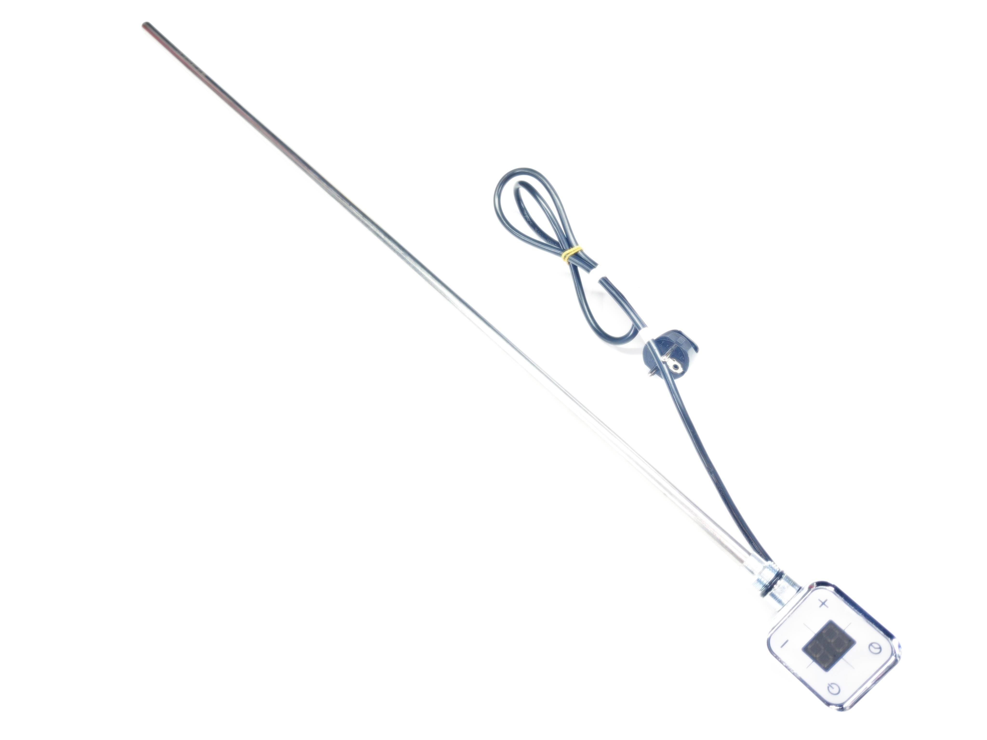 Sern 1200W Krom Renk Kare Dijital HP013 Model Havlupan Isıtıcı Rezistans 230V L:800mm 1/2'' (Yarım Parmak)