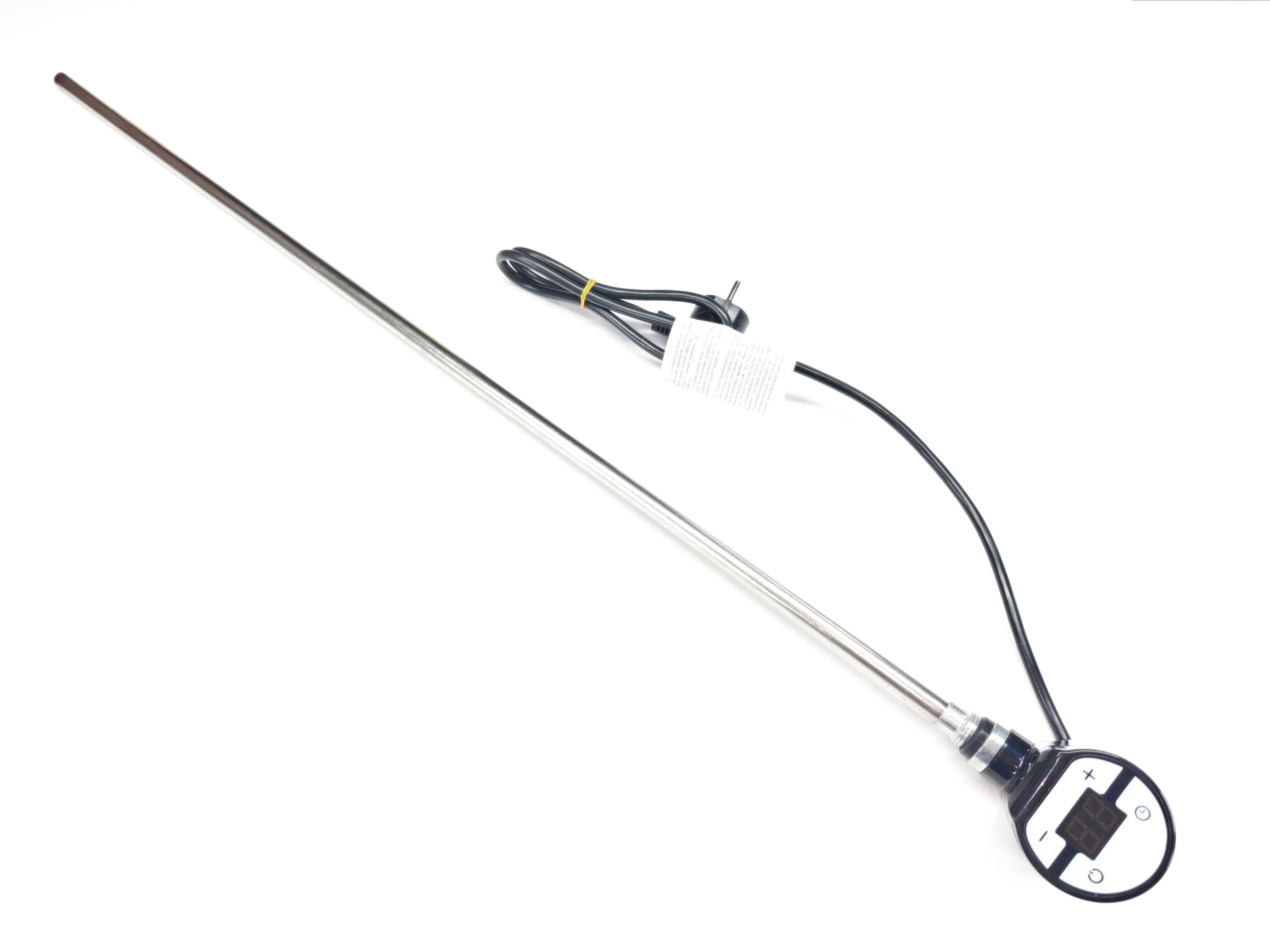 Sern 1200W Siyah Renk Yuvarlak Dijital HP015 Model Havlupan Isıtıcı Rezistans 230V L:850mm 1/2'' (Yarım Parmak)