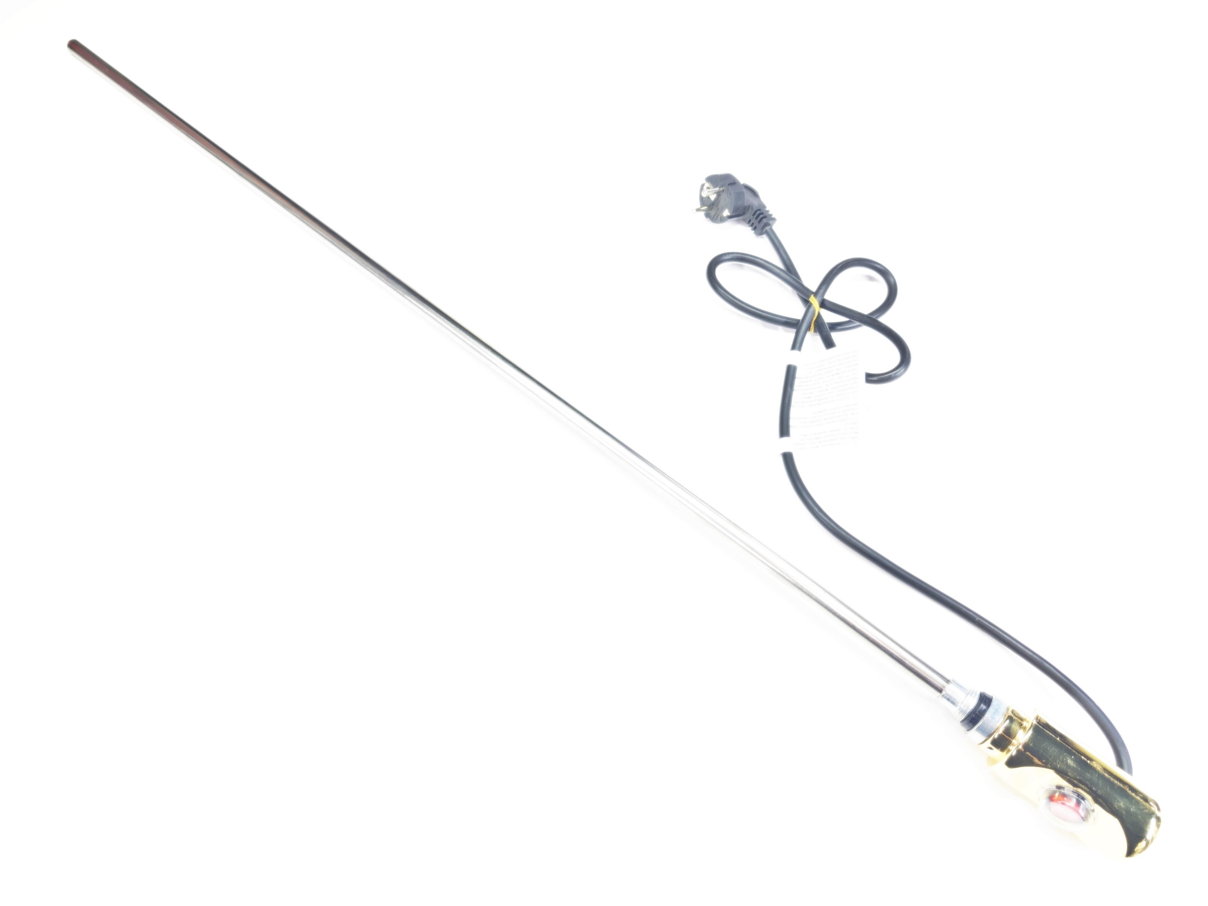 SERN Havlupan Isıtıcı Rezistans 1500W Gold Renk On/Off HP03 Model 230V L:900mm Fişli CR304 80°C Limit Termostatlı 1/2'' (Yarım Parmak)