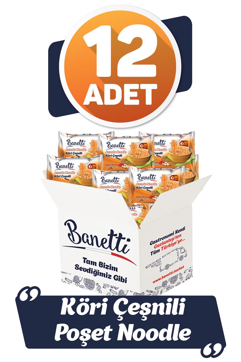 Banetti Poşet Noodle Köri Çeşnili 12 Adet