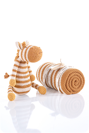 Zebra Oyuncaklı Bebek Battaniye