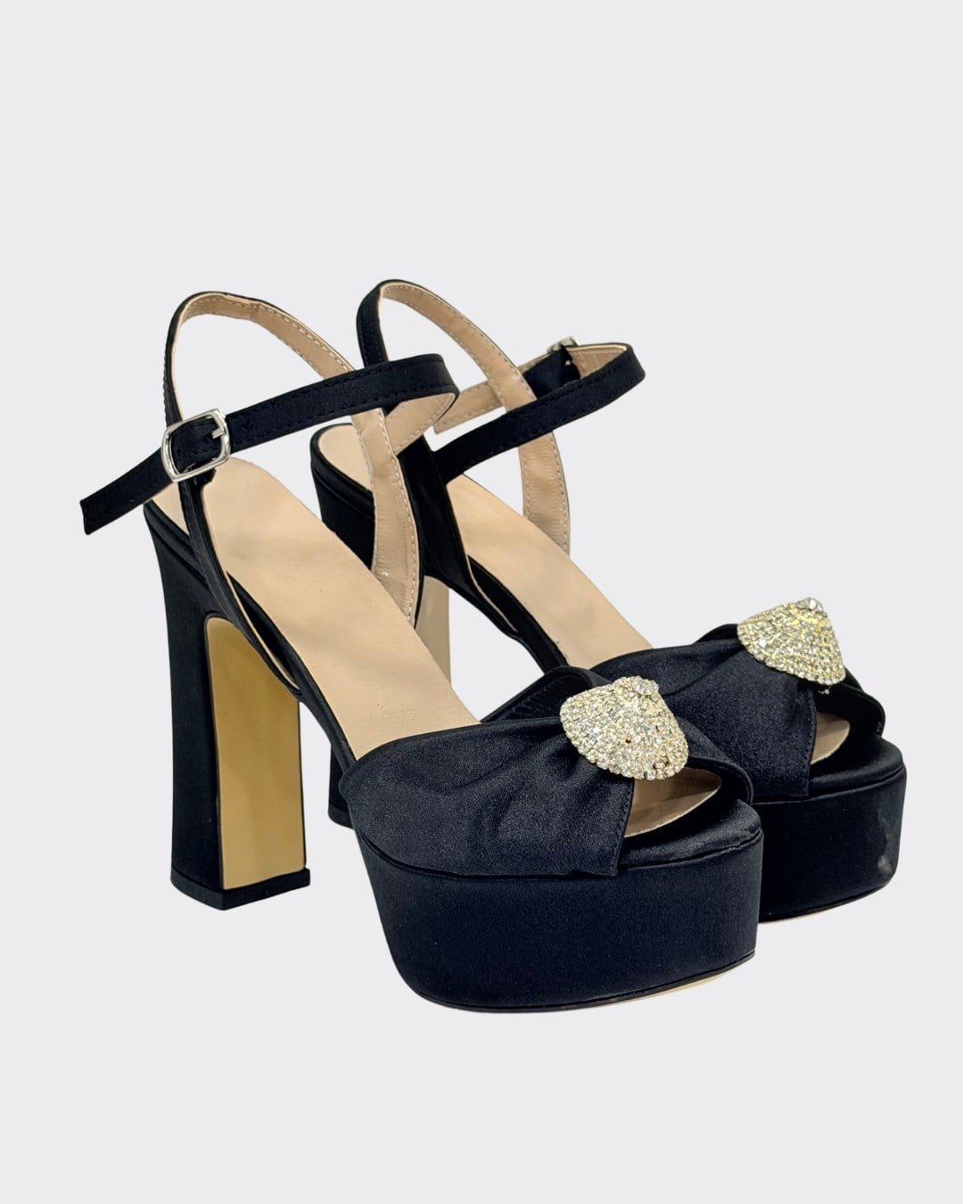 13 Cm Rahat Topuklu Toka Tasarımlı Platform Ayakkabı