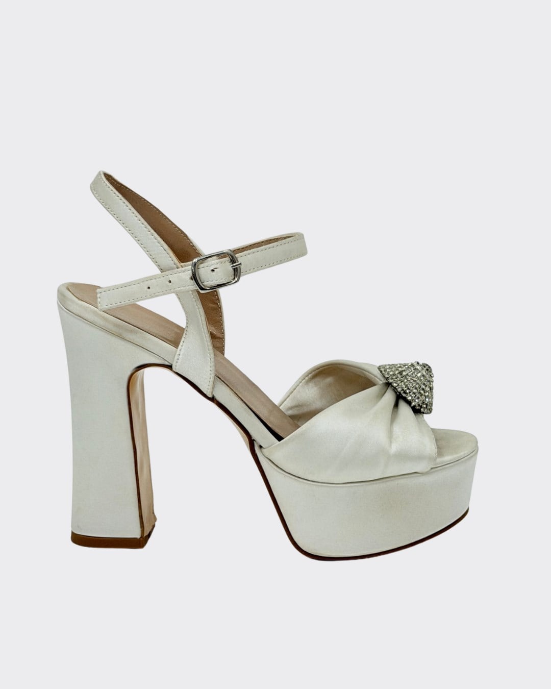 13 Cm Rahat Topuklu Toka Tasarımlı Platform Ayakkabı