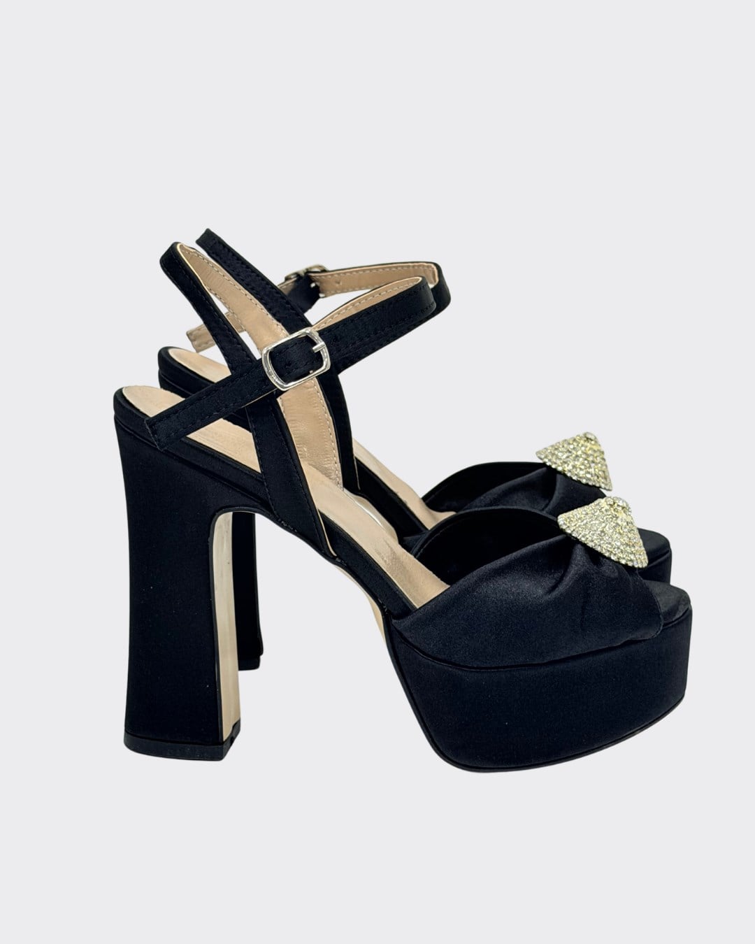 13 Cm Rahat Topuklu Toka Tasarımlı Platform Ayakkabı