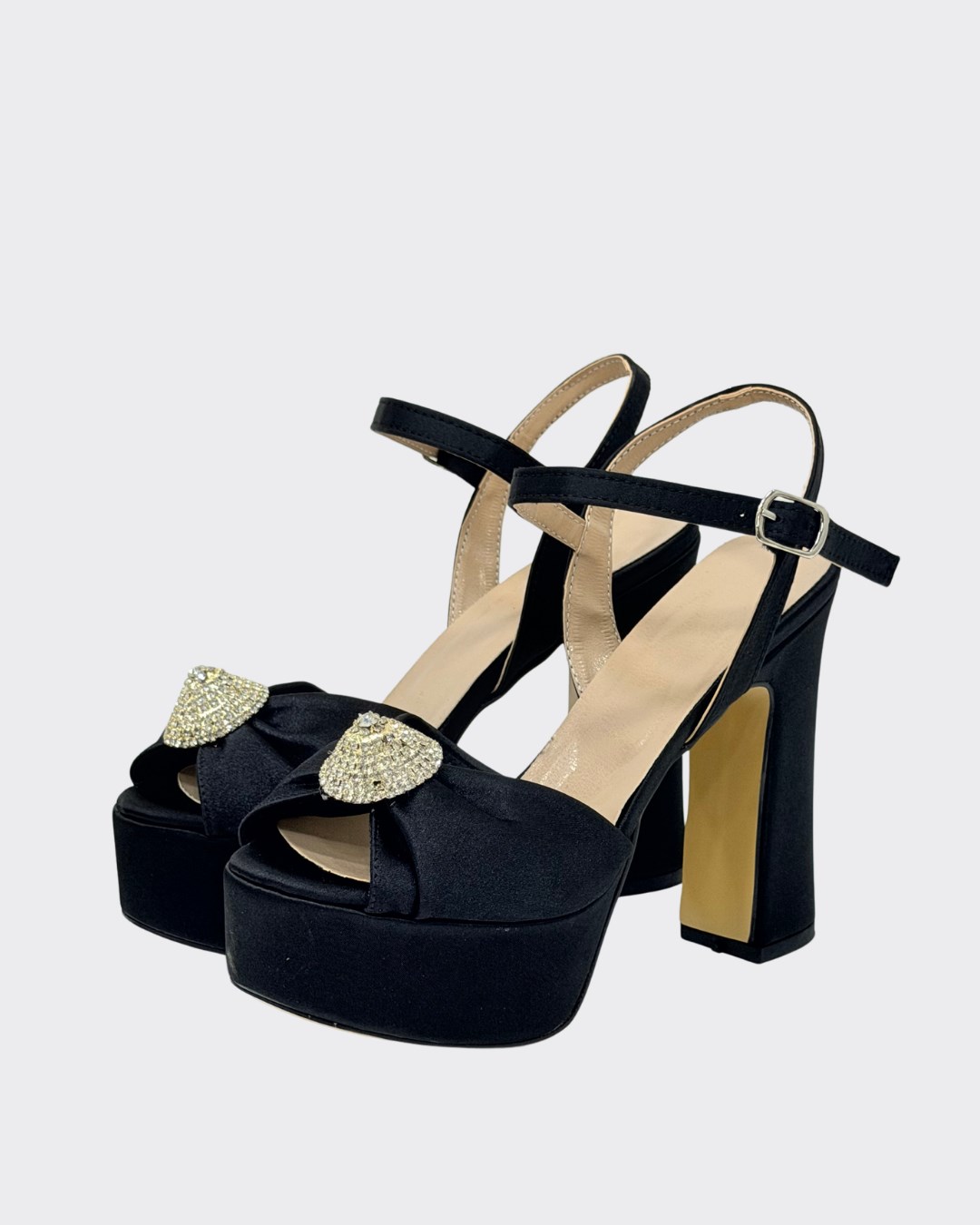 13 Cm Rahat Topuklu Toka Tasarımlı Platform Ayakkabı