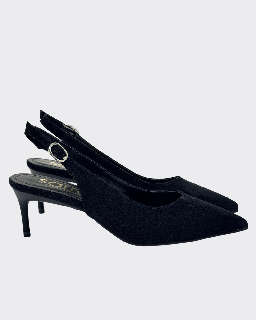 7 Cm Rahat Topuklu Arkası Açık Sade Stiletto
