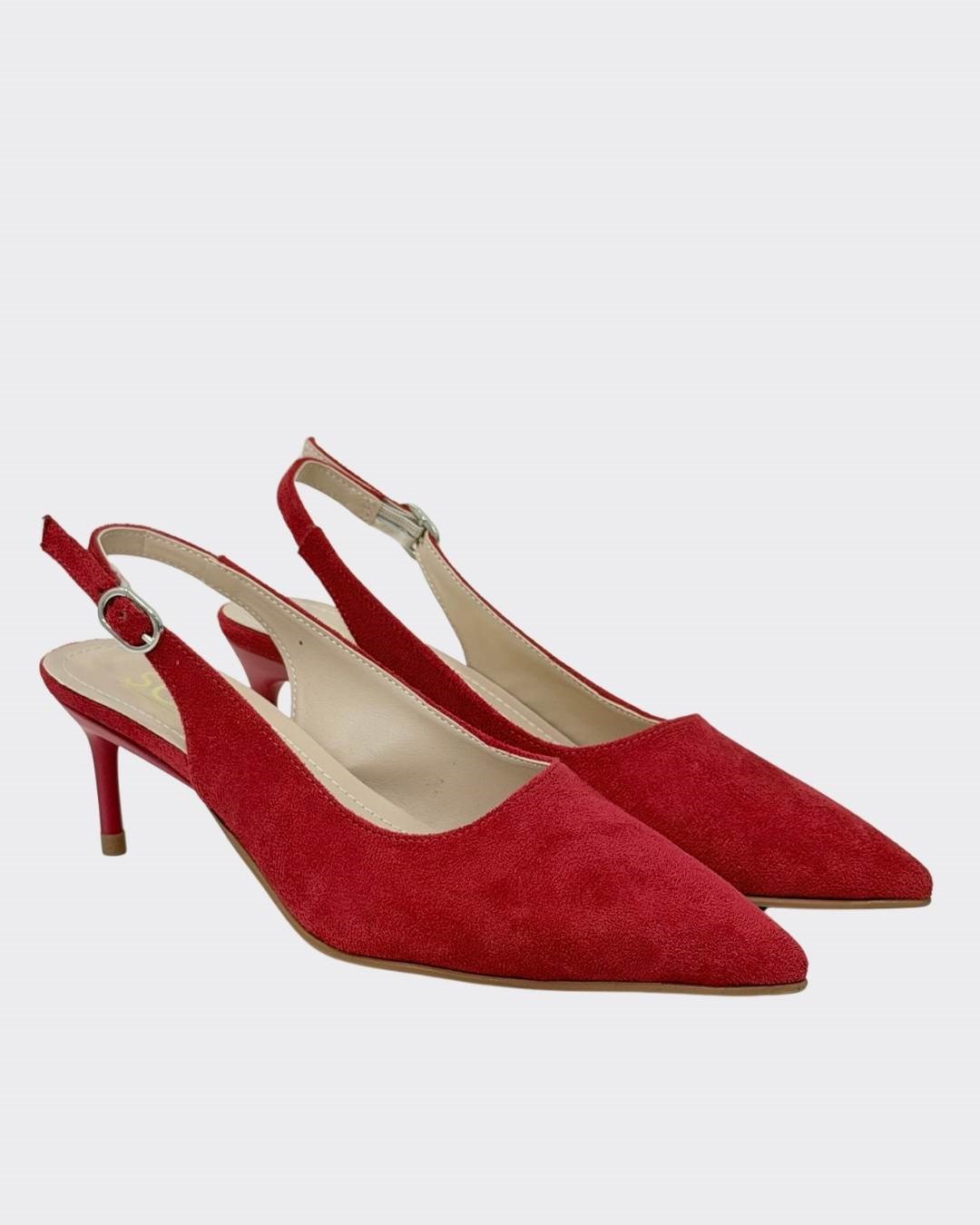 7 Cm Rahat Topuklu Arkası Açık Sade Stiletto