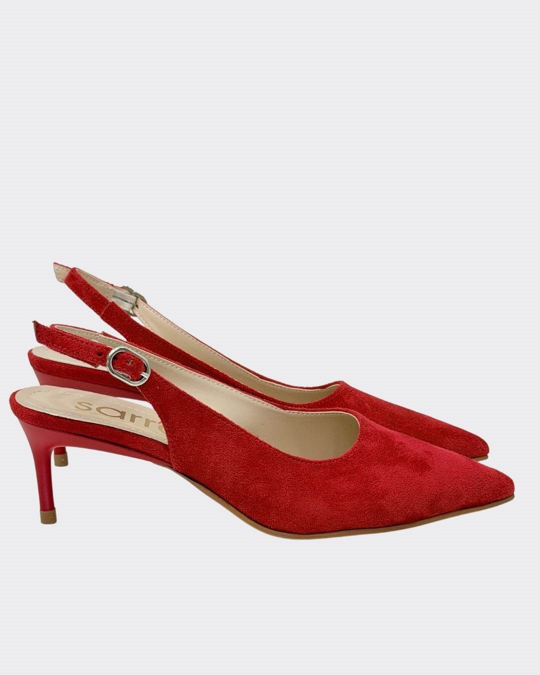 7 Cm Rahat Topuklu Arkası Açık Sade Stiletto