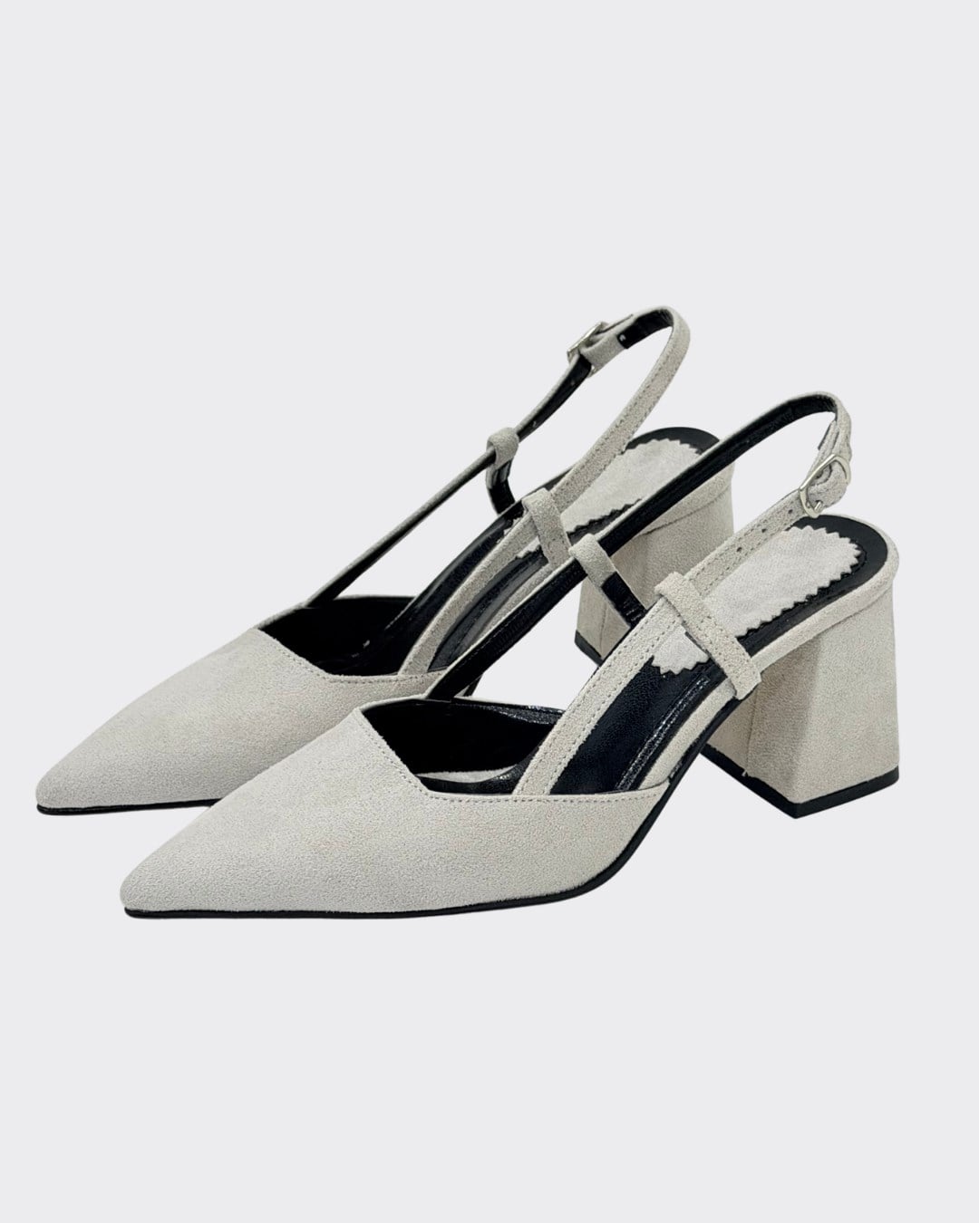 8 Cm Kalın Topuklu Sade Stiletto