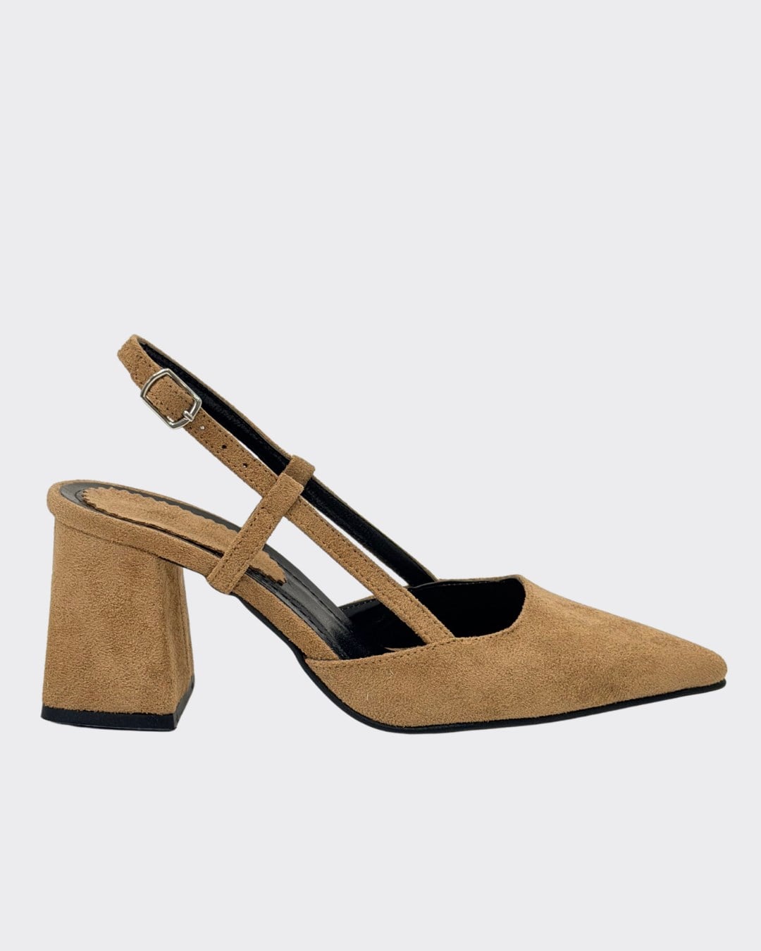 8 Cm Kalın Topuklu Sade Stiletto