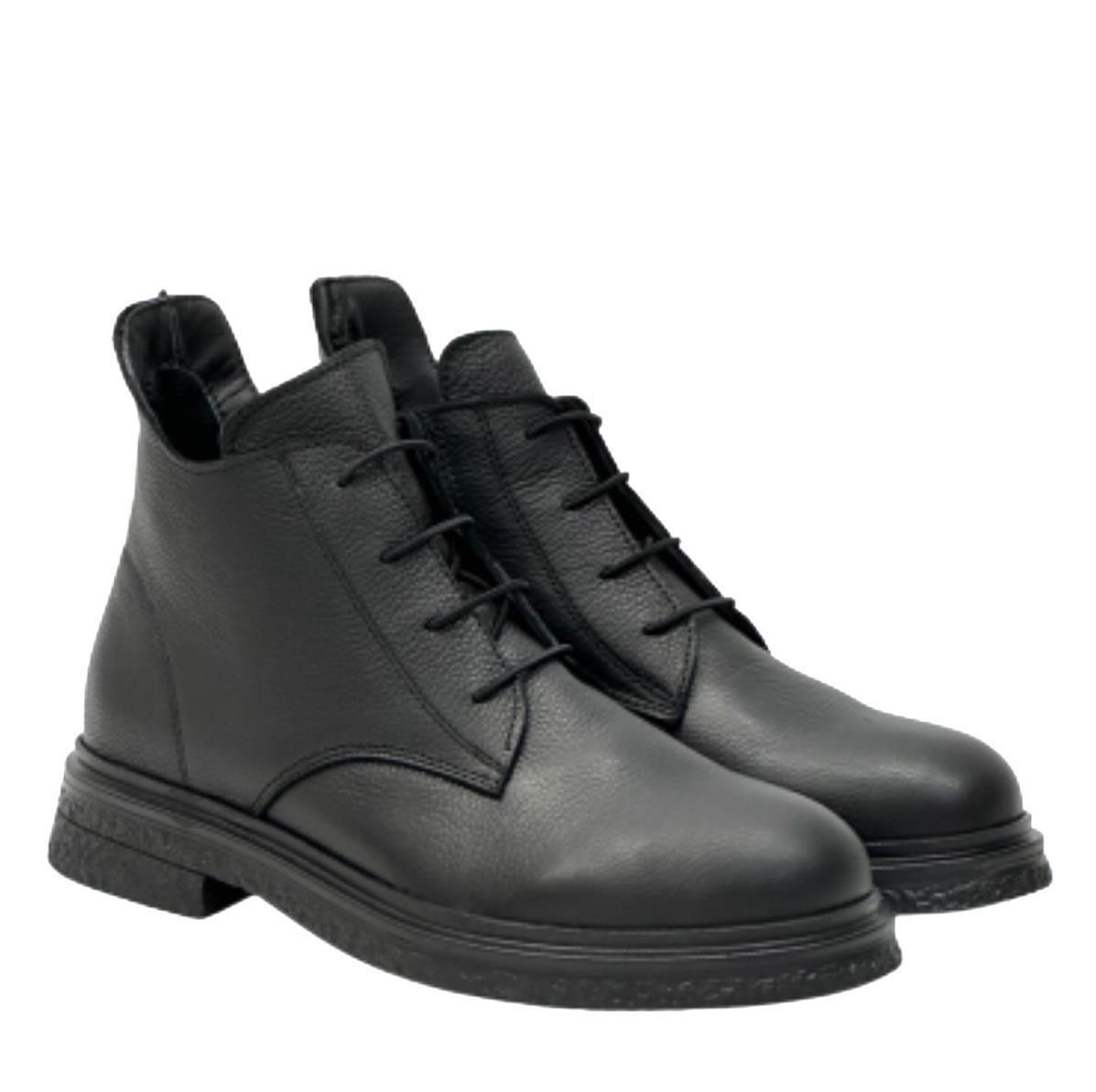 Bilek Boy Hakikik Deri 3 Cm Tabanlı Bot