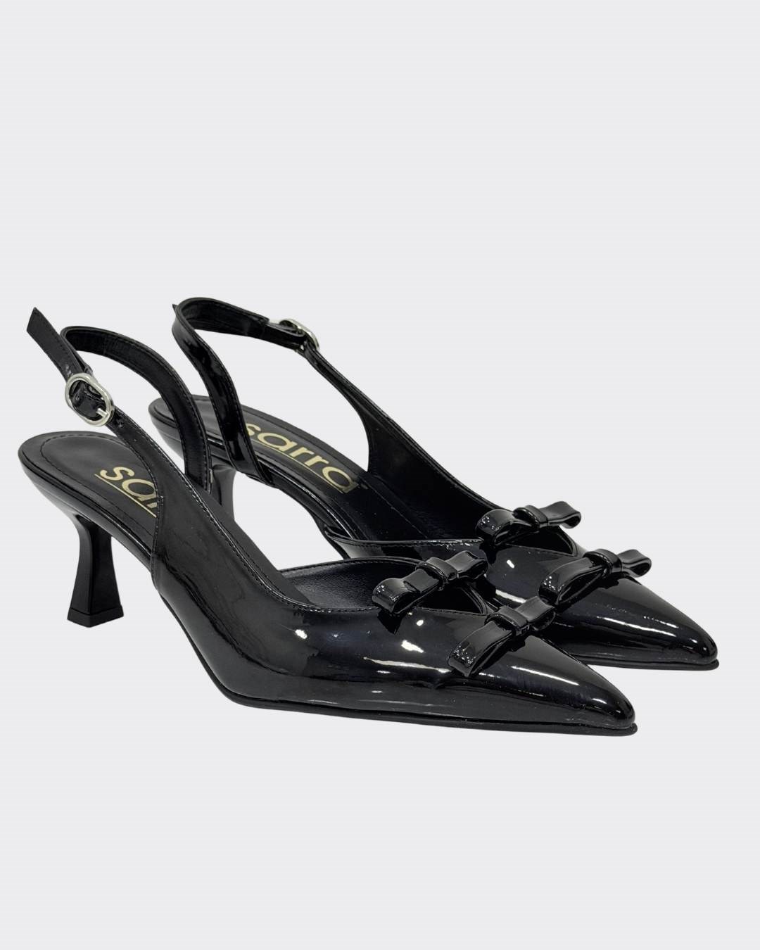 Çift Fiyonk Tasarımlı 7 Cm Rahat Topuklu Stiletto