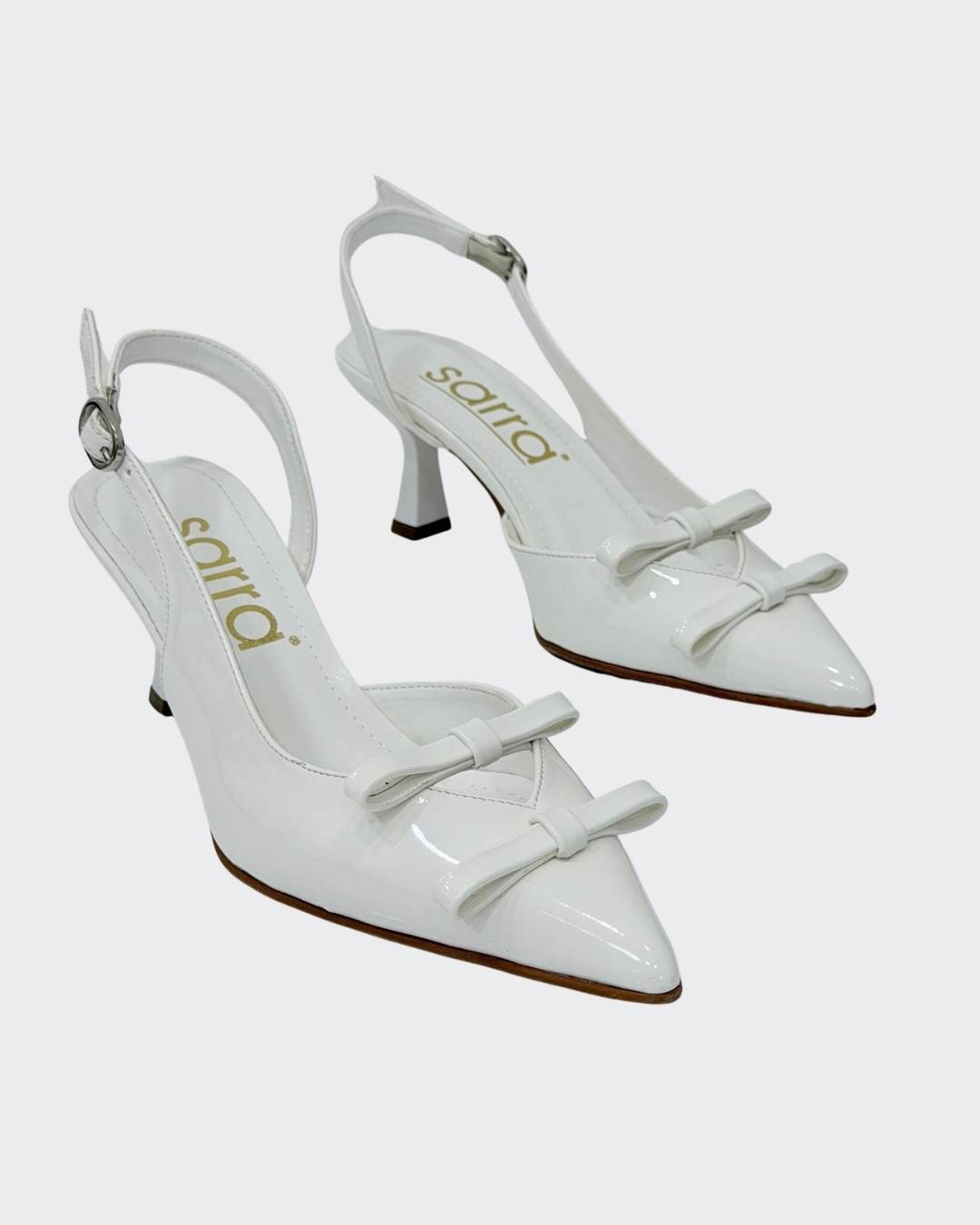 Çift Fiyonk Tasarımlı 7 Cm Rahat Topuklu Stiletto