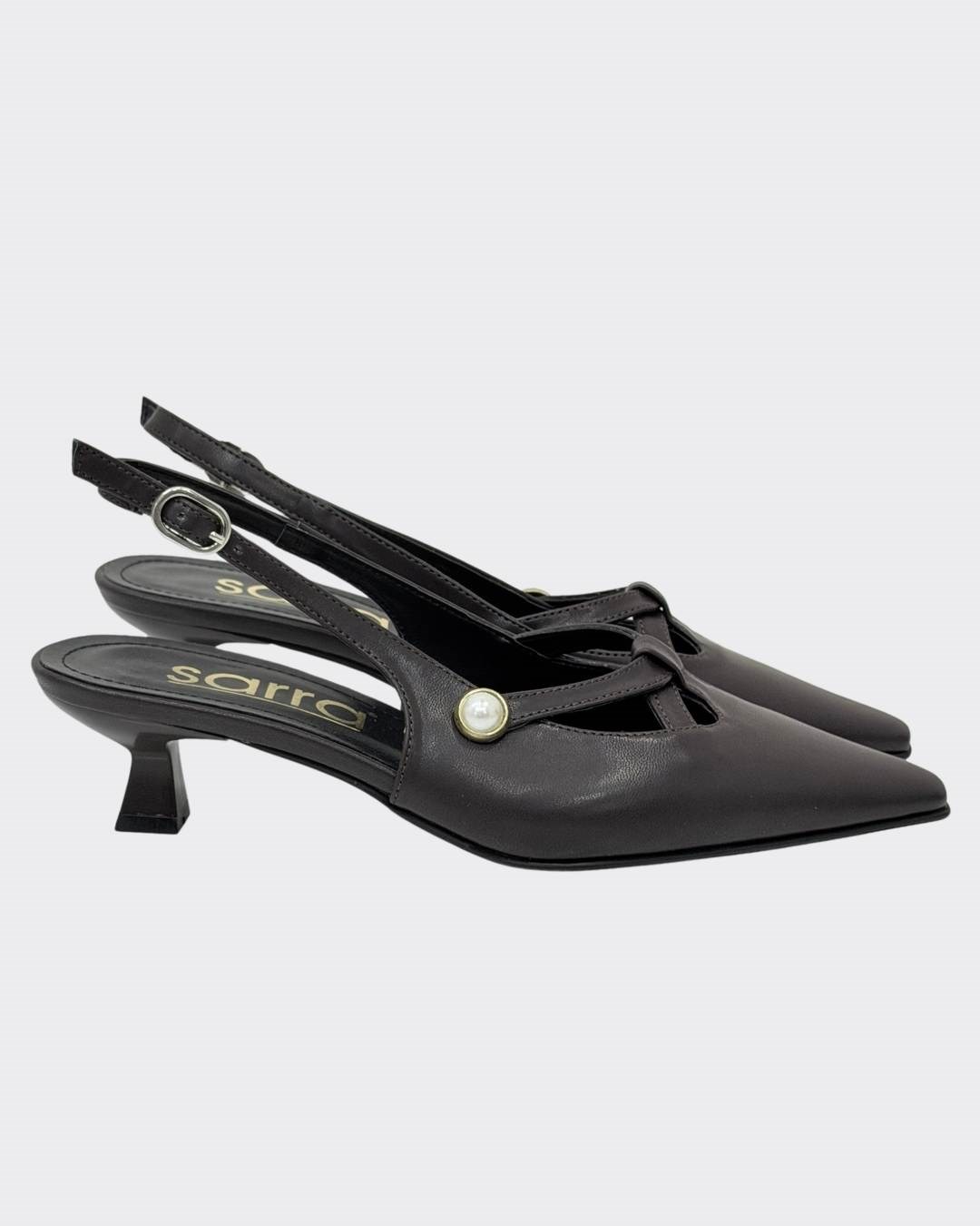 Fındık Topuk İnci Detaylı Tasarım Stiletto