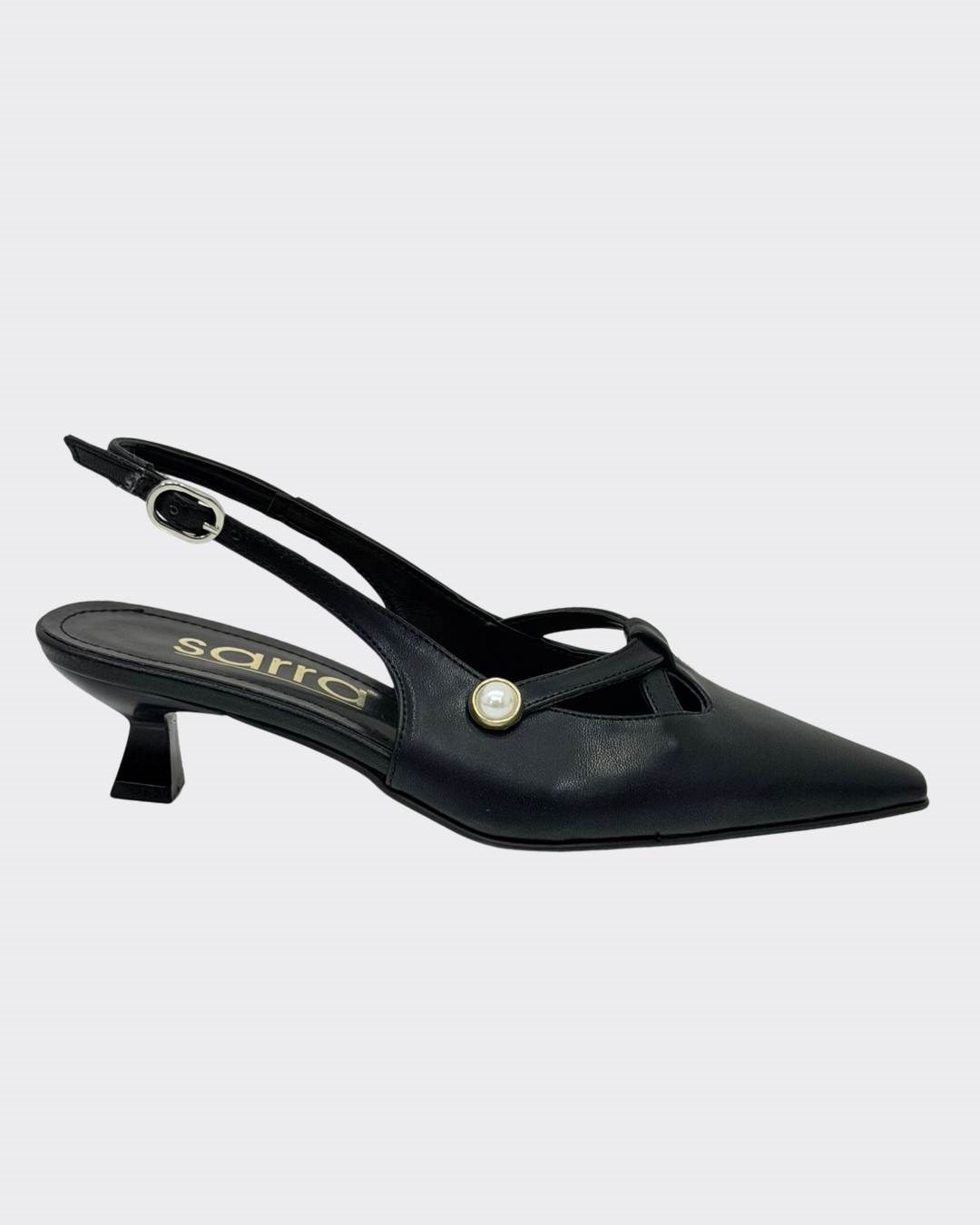 Fındık Topuk İnci Detaylı Tasarım Stiletto