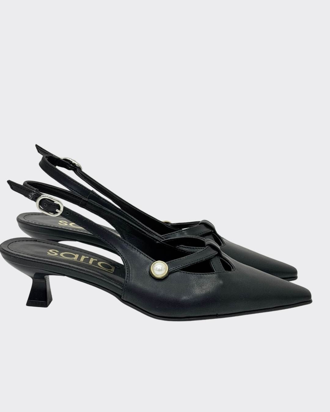 Fındık Topuk İnci Detaylı Tasarım Stiletto