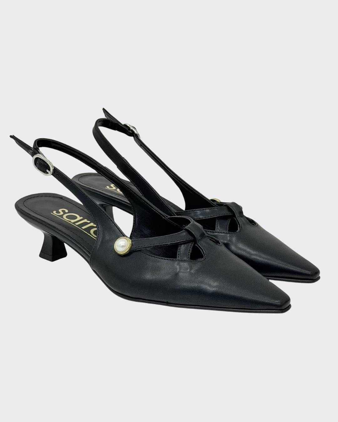 Fındık Topuk İnci Detaylı Tasarım Stiletto