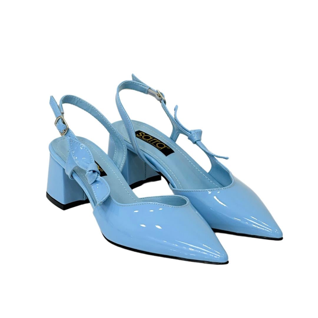 Fiyonk Tasarımlı 6 Cm Topuklu Rahat Rugan Stiletto