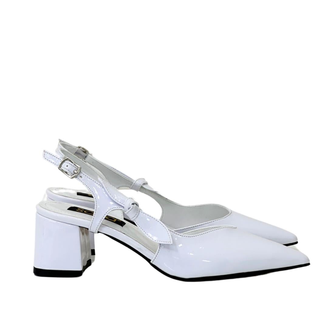 Fiyonk Tasarımlı 6 Cm Topuklu Rahat Rugan Stiletto