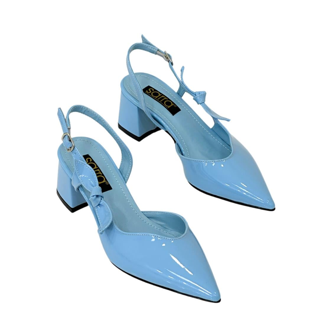 Fiyonk Tasarımlı 6 Cm Topuklu Rahat Rugan Stiletto