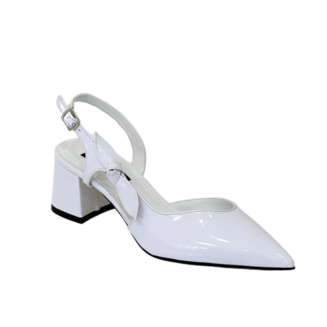 Fiyonk Tasarımlı 6 Cm Topuklu Rahat Rugan Stiletto