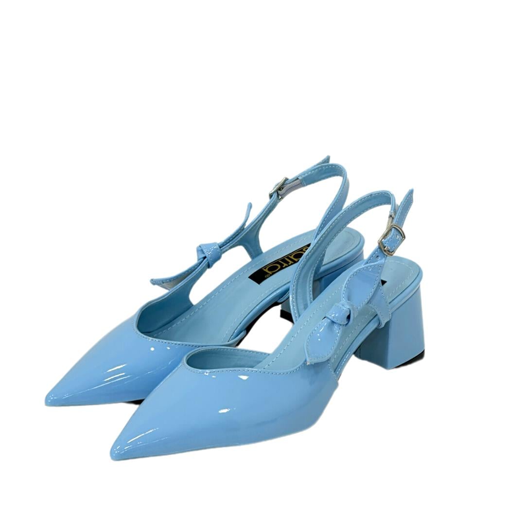 Fiyonk Tasarımlı 6 Cm Topuklu Rahat Rugan Stiletto