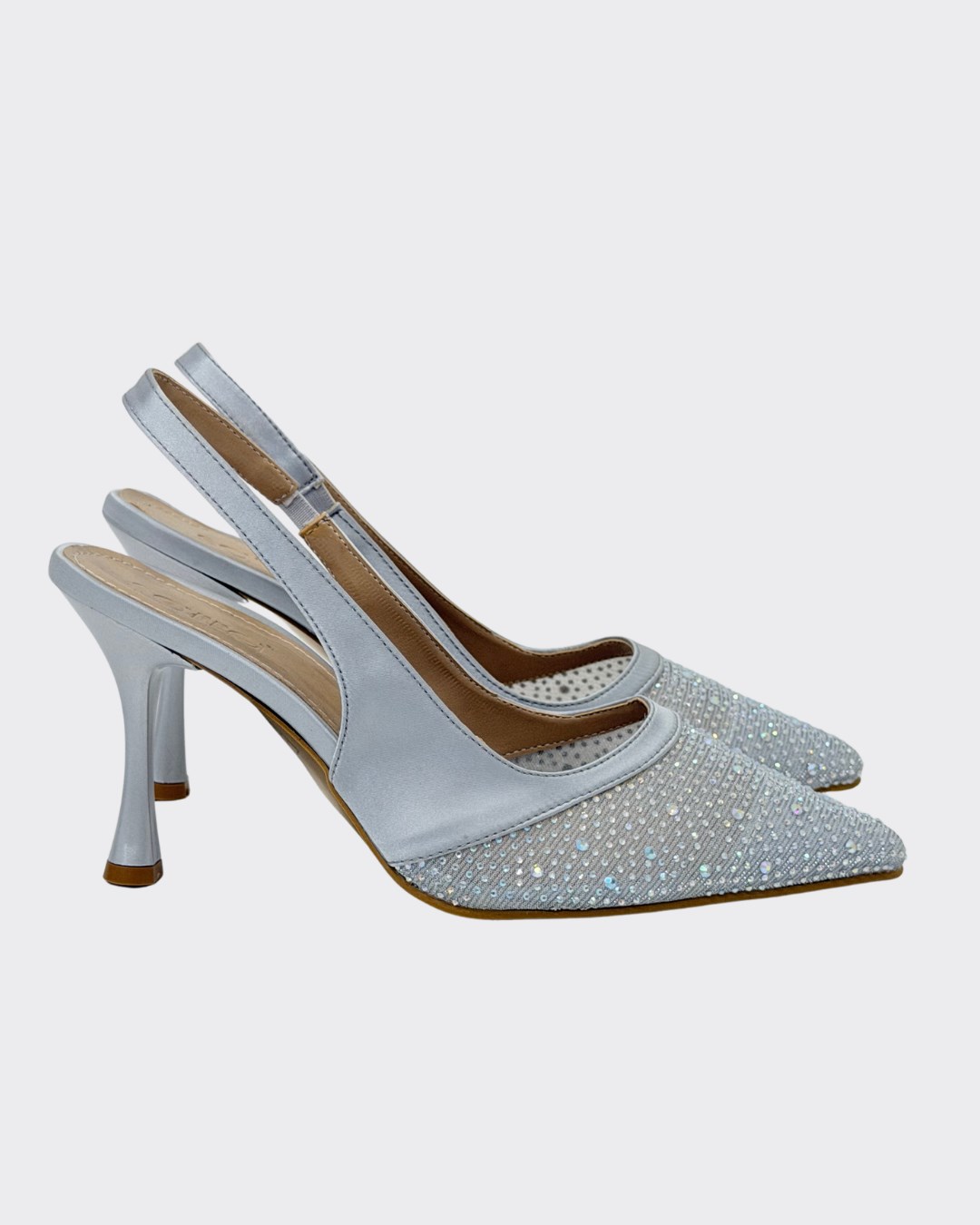 Full Taş İşlemeli 8 Cm Rahat Topuklu Stiletto