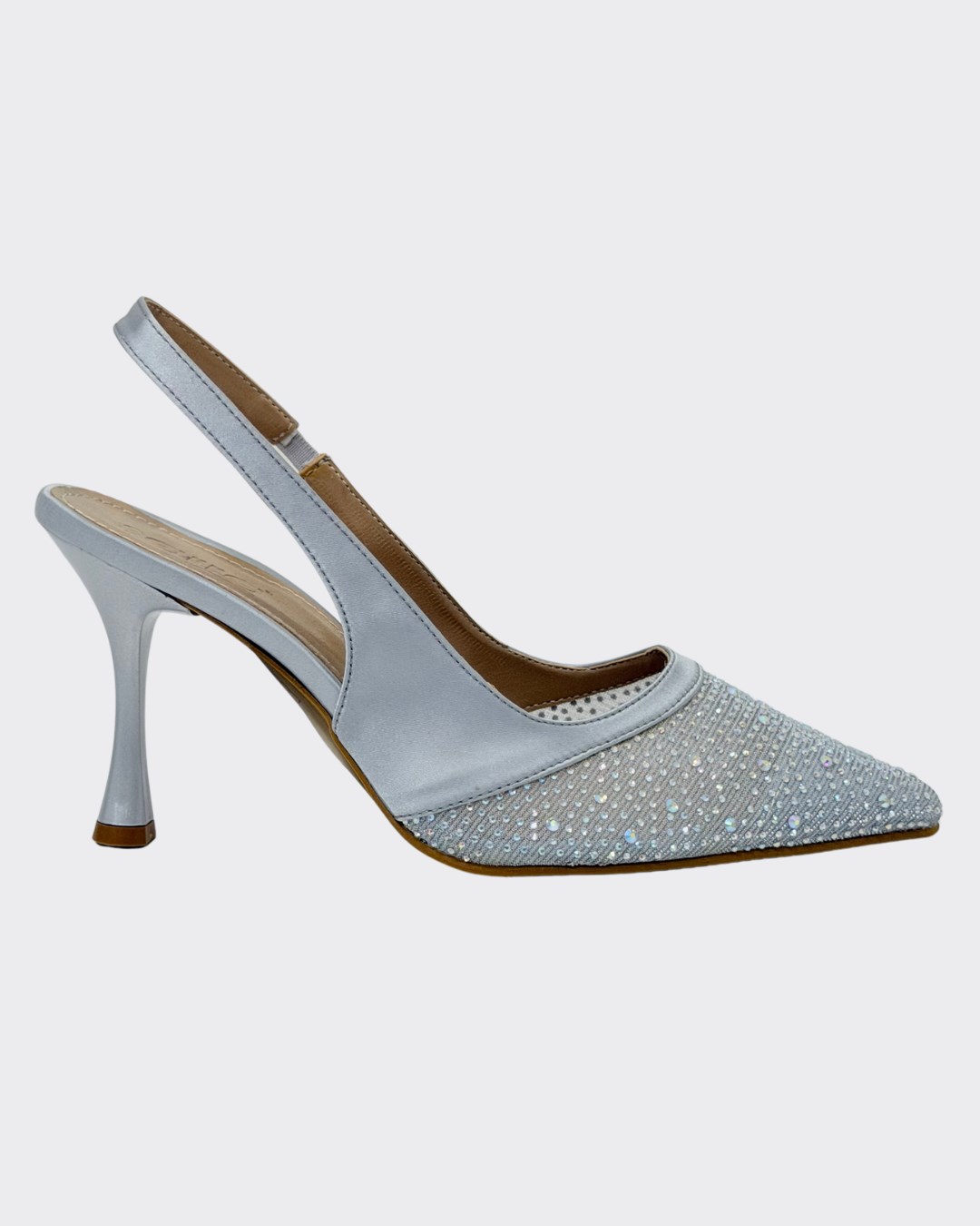 Full Taş İşlemeli 8 Cm Rahat Topuklu Stiletto