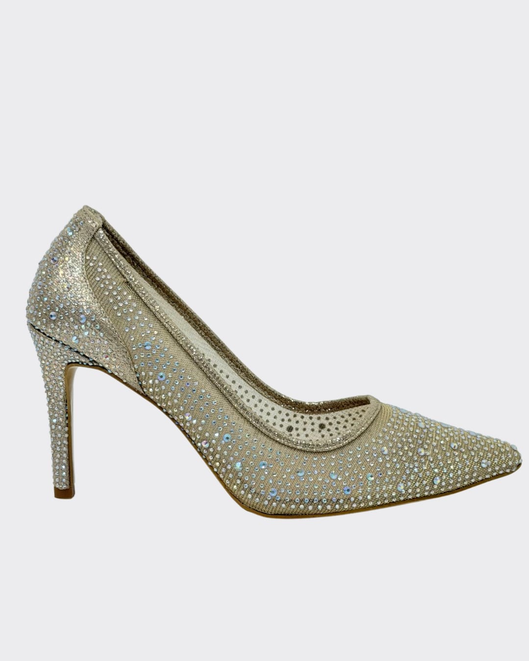 Full Taş İşlemeli 9 Cm Rahat Topuklu Stiletto