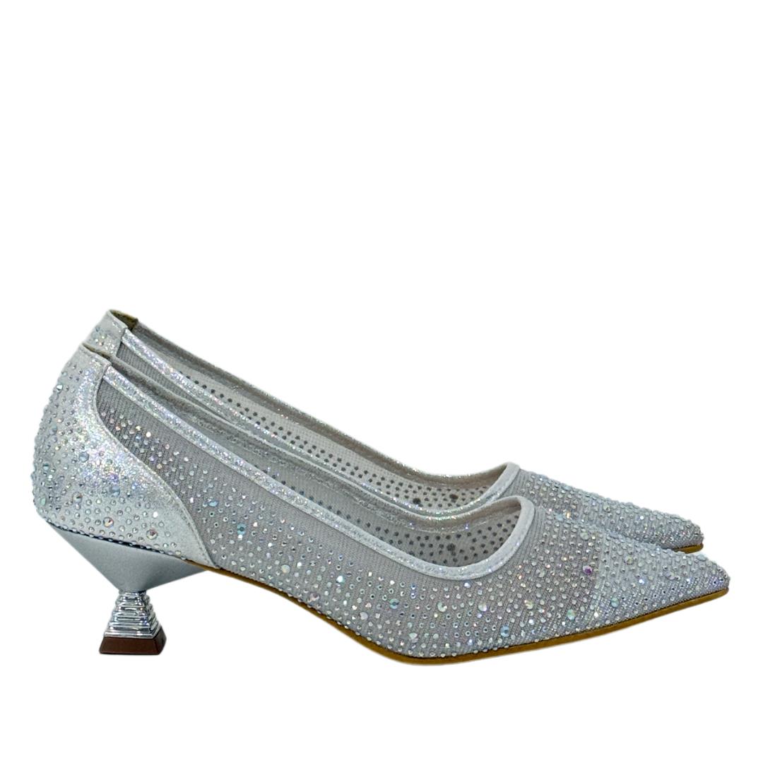 Full Taş İşlemeli Fındık Topuklu Stiletto