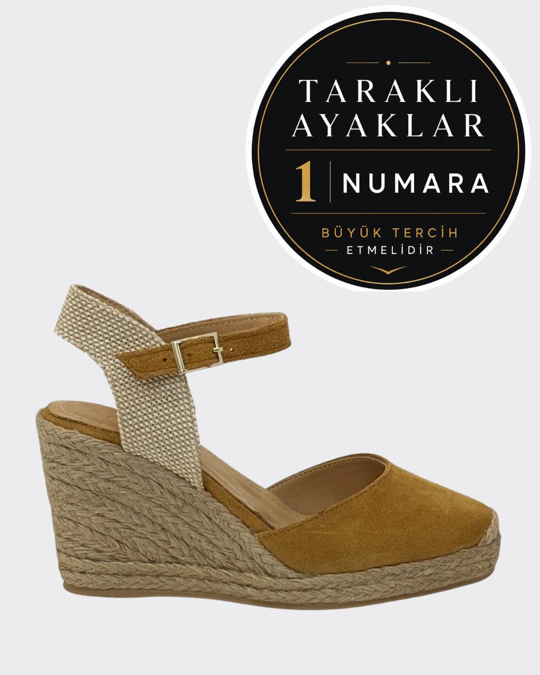 Hakiki Deri Dolgu Topuk Espadril