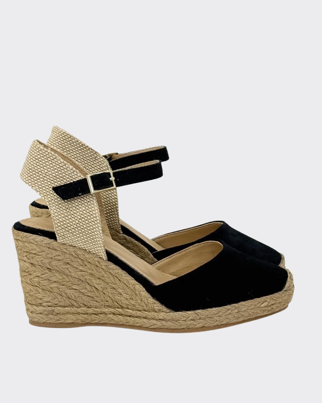 Hakiki Deri Dolgu Topuk Espadril