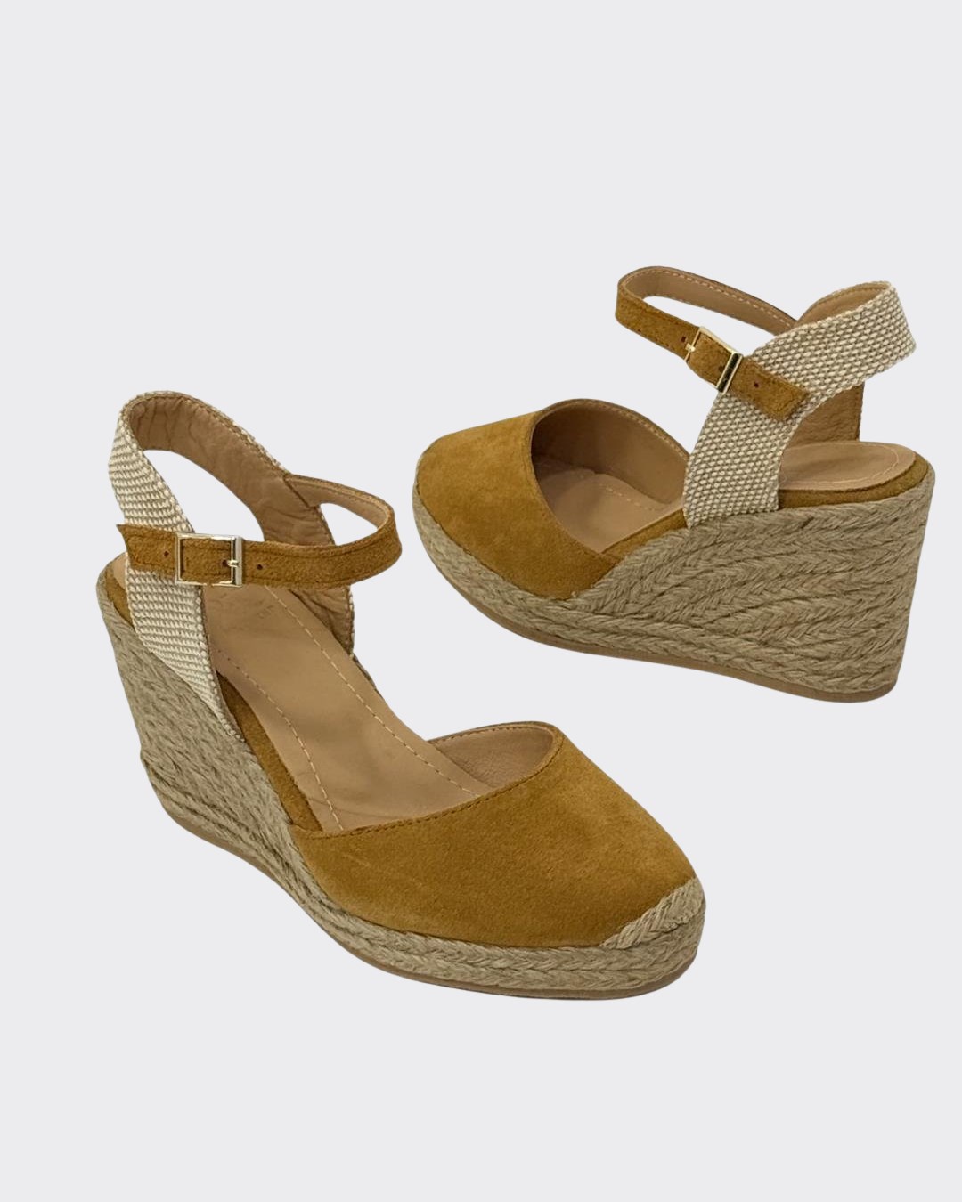 Hakiki Deri Dolgu Topuk Espadril