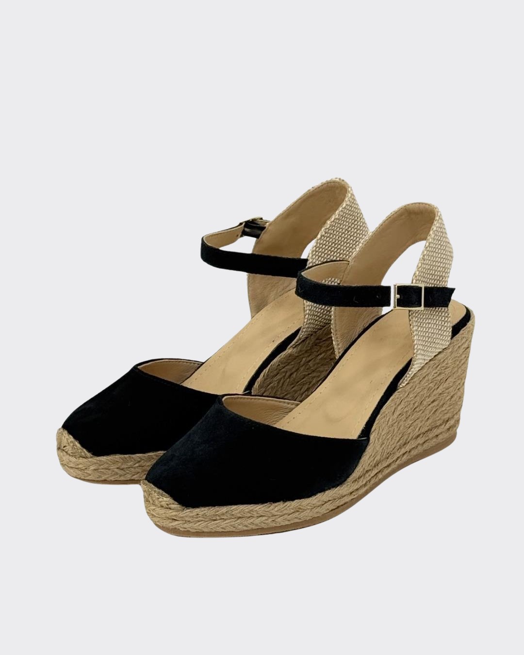 Hakiki Deri Dolgu Topuk Espadril