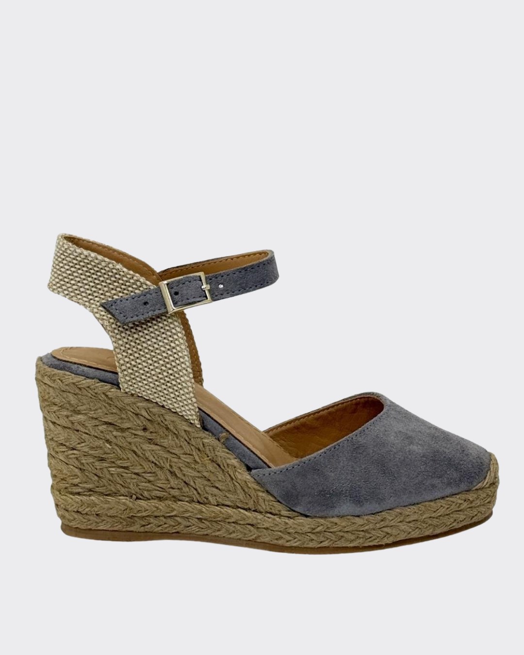 Hakiki Deri Dolgu Topuk Espadril