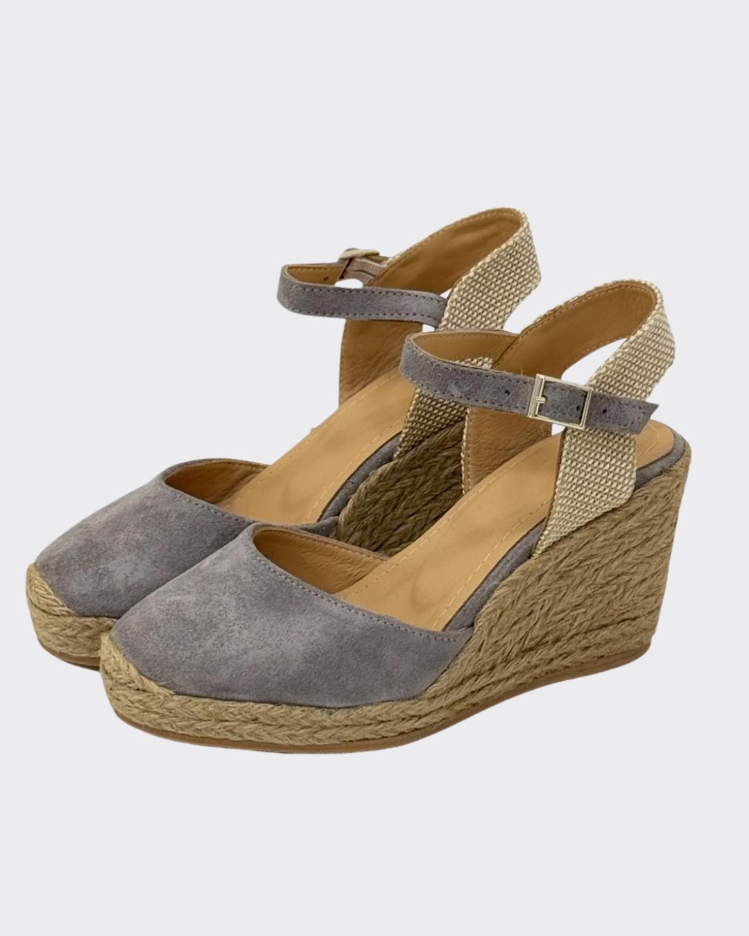 Hakiki Deri Dolgu Topuk Espadril