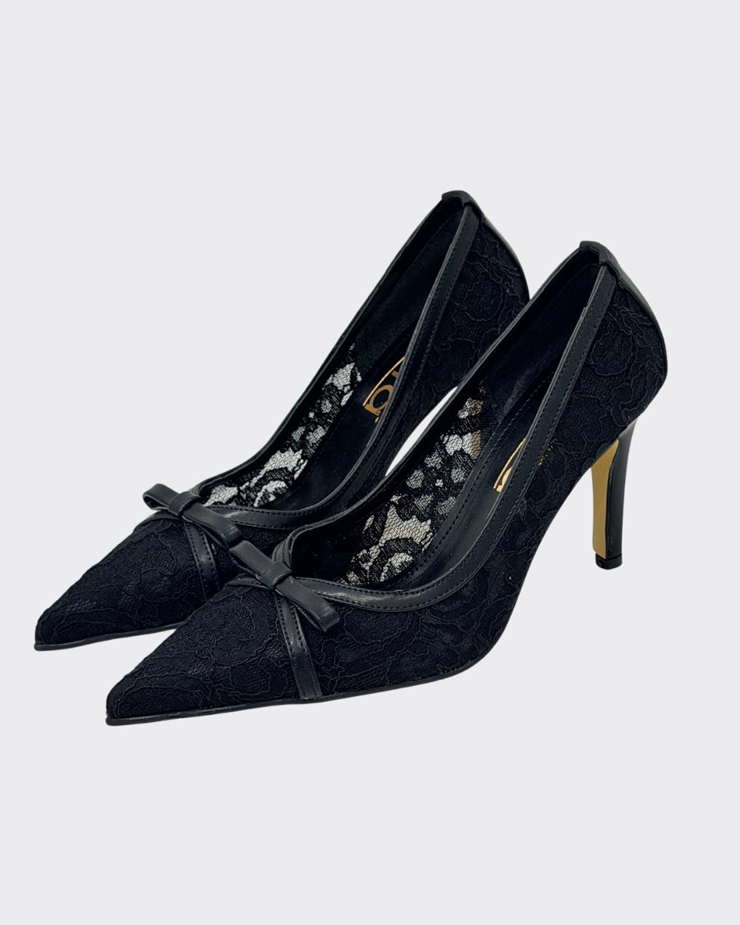Özel Gübür Tasarımlı 9 Cm Rahat Topukluı Stiletto