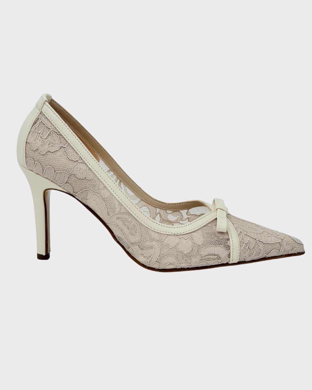 Özel Gübür Tasarımlı 9 Cm Rahat Topukluı Stiletto
