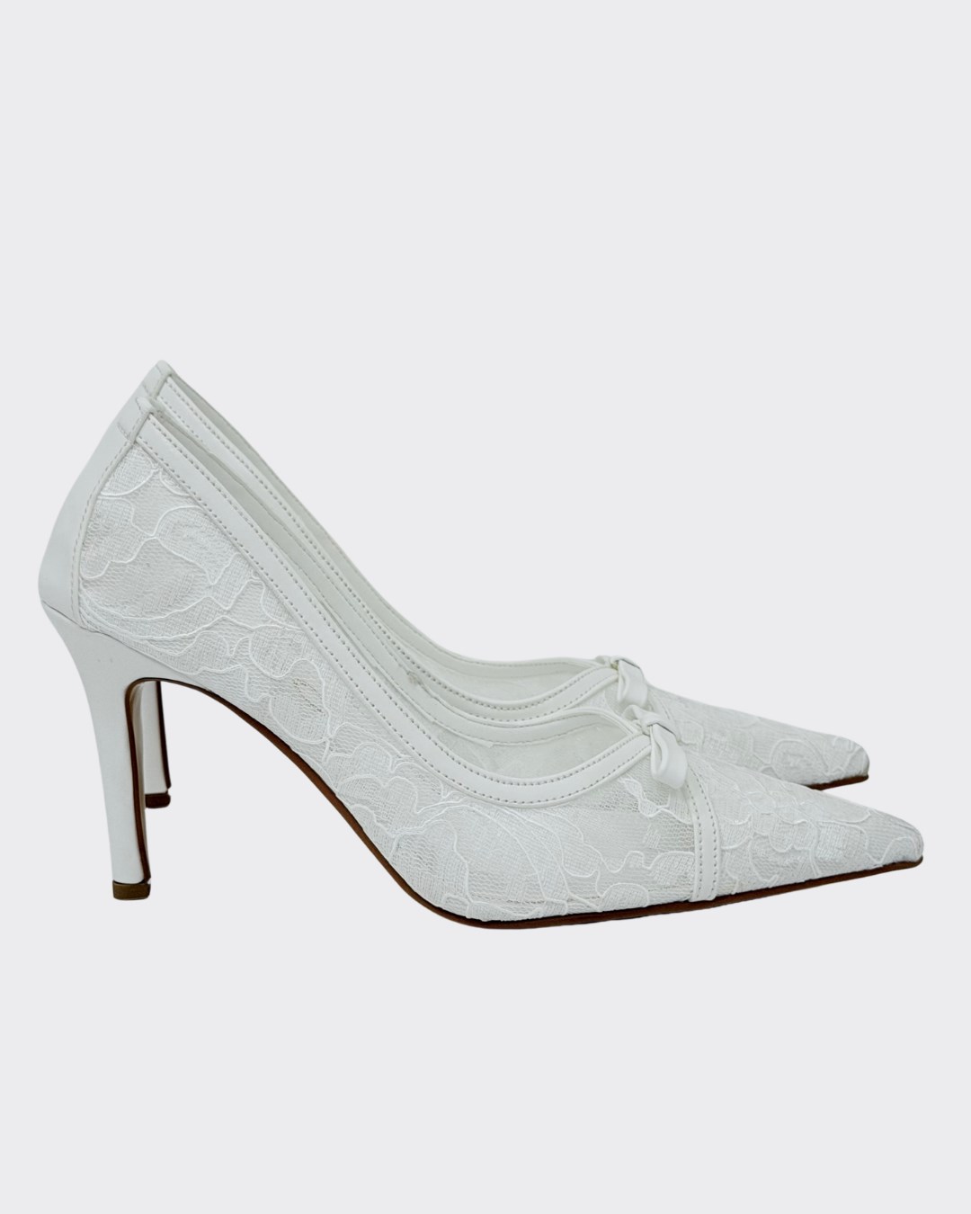 Özel Gübür Tasarımlı 9 Cm Rahat Topukluı Stiletto