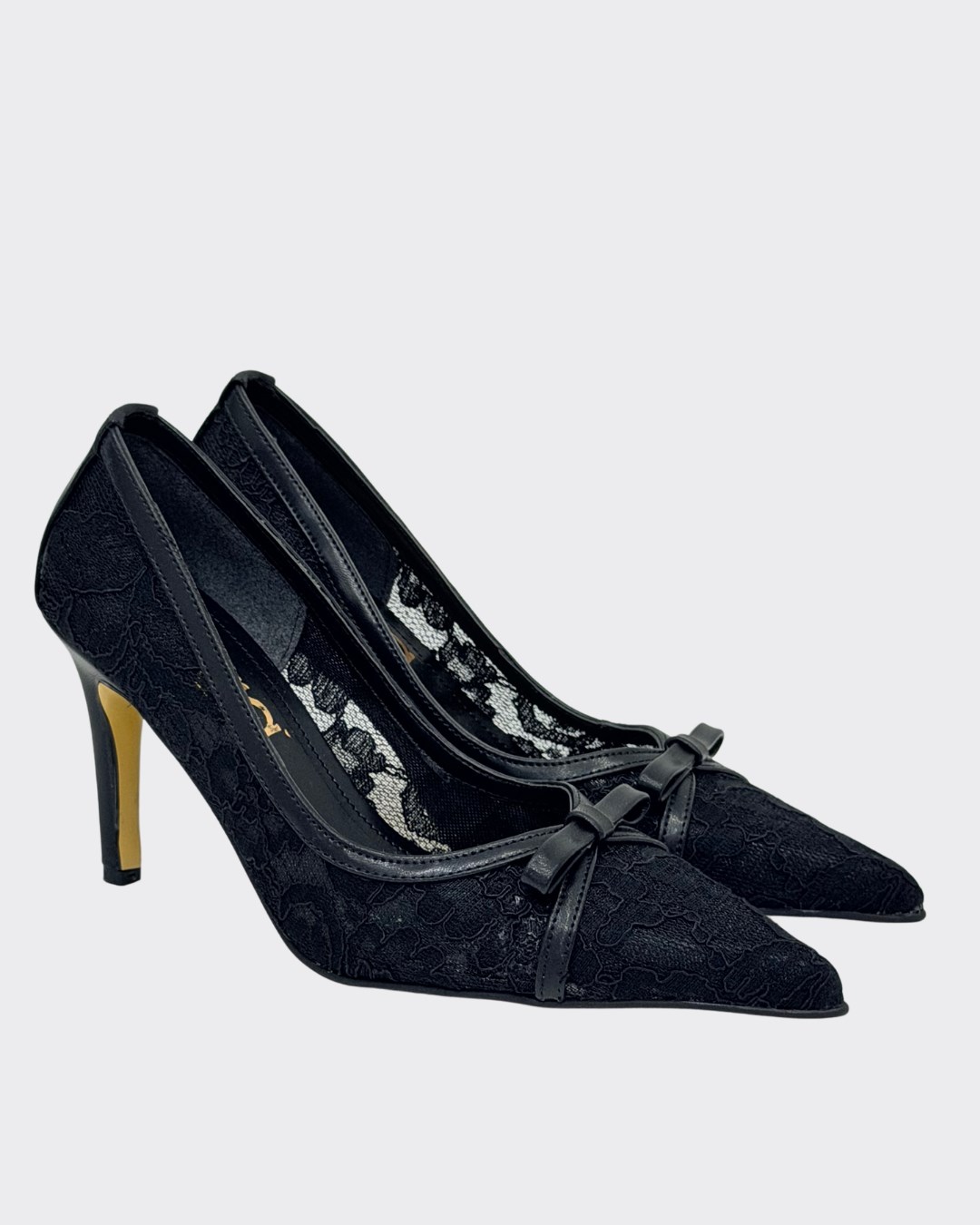 Özel Gübür Tasarımlı 9 Cm Rahat Topukluı Stiletto